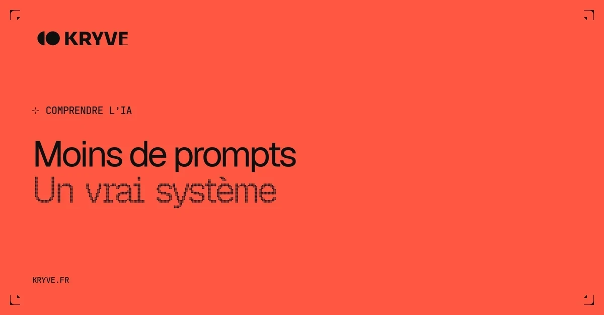 Moins de prompts — Un vrai système