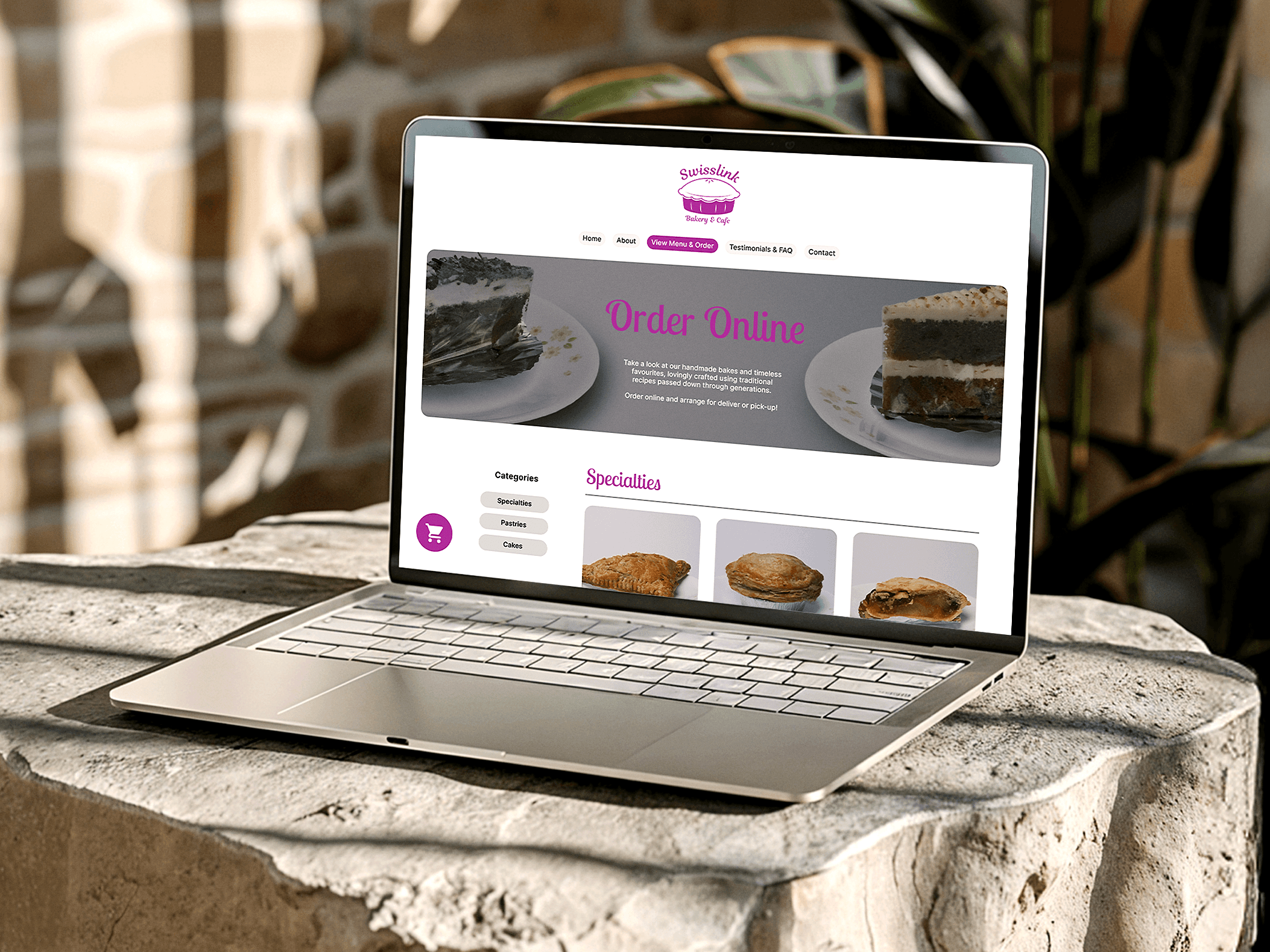 Floating mobile phone screen showcasing website design