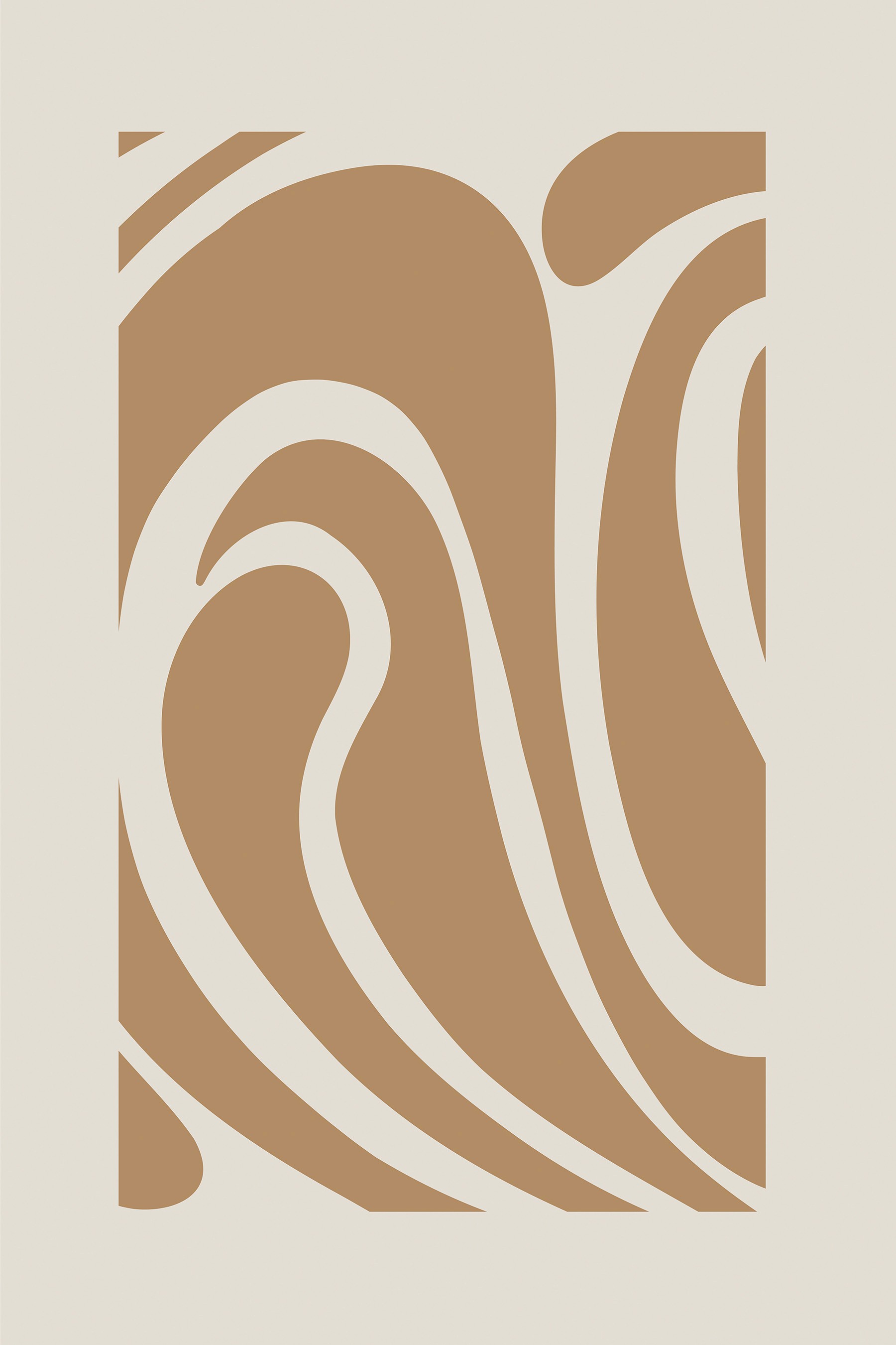 Folk Fable AI boho minimal abstract print