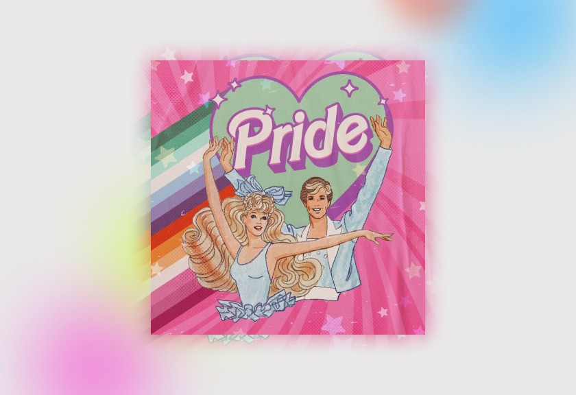 Whimsical baby shower invite with soft blush tones and a baby photo collage framed in floral elements.