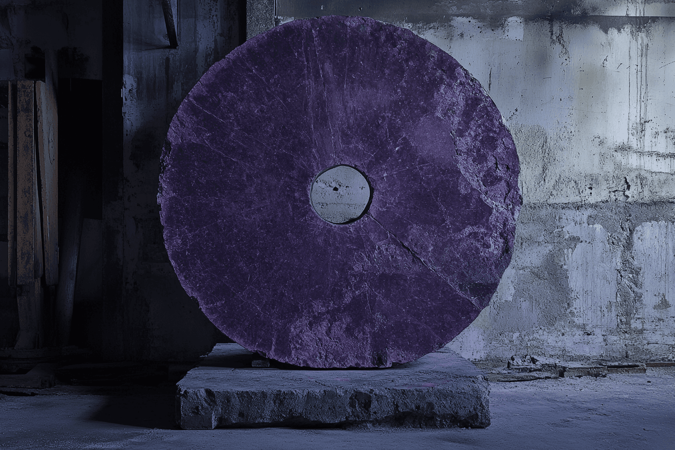 photo of purple stone grindstone