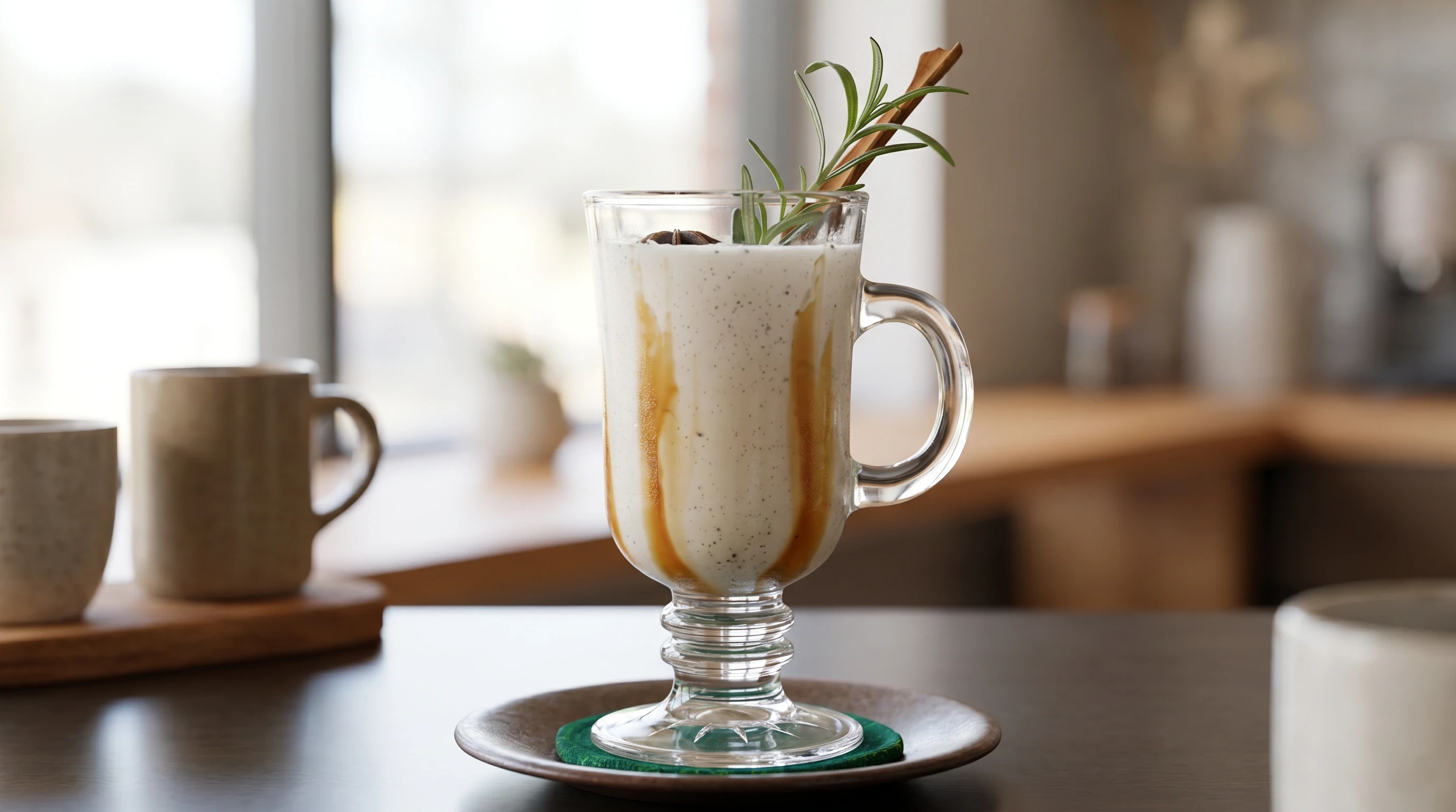 white ceramic mug with coffee on brown wooden table