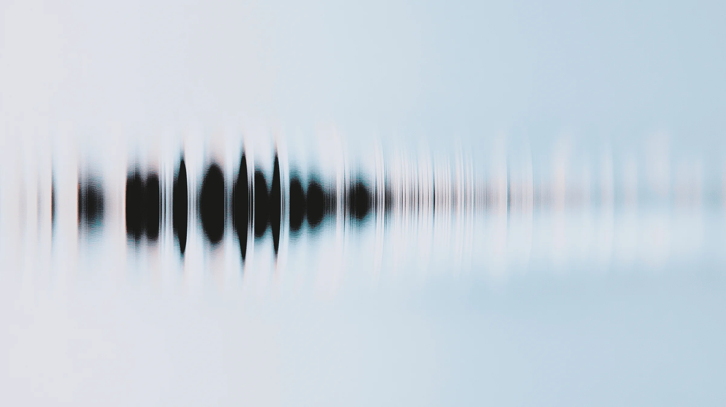 A floating studio microphone split down the middle by a thin toxic lime seam of light, deep void background.