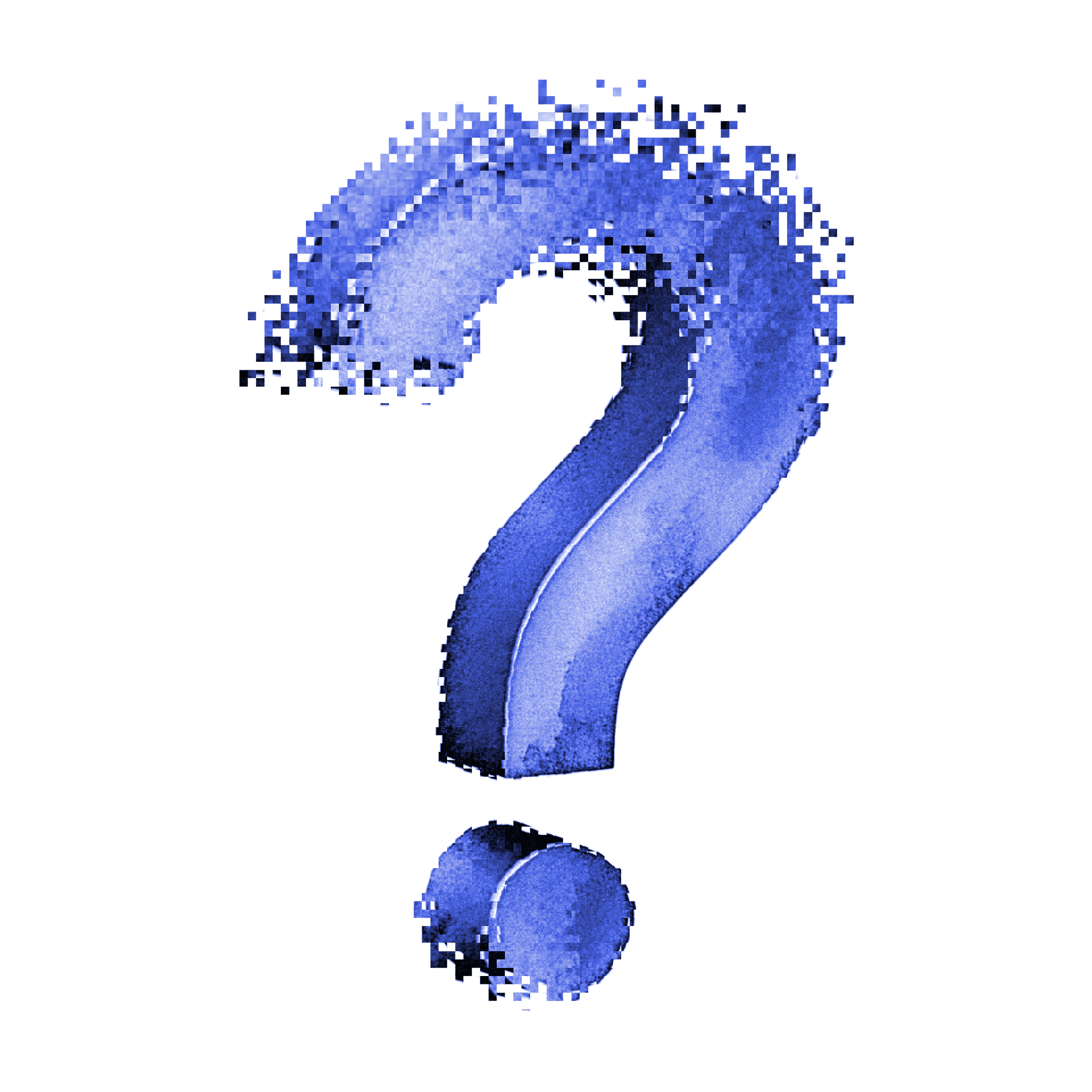 Excel questions and help, represented by a prominent blue question mark.
