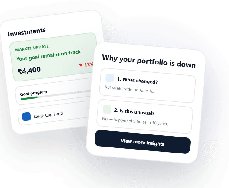 FinSight mobile finance screen