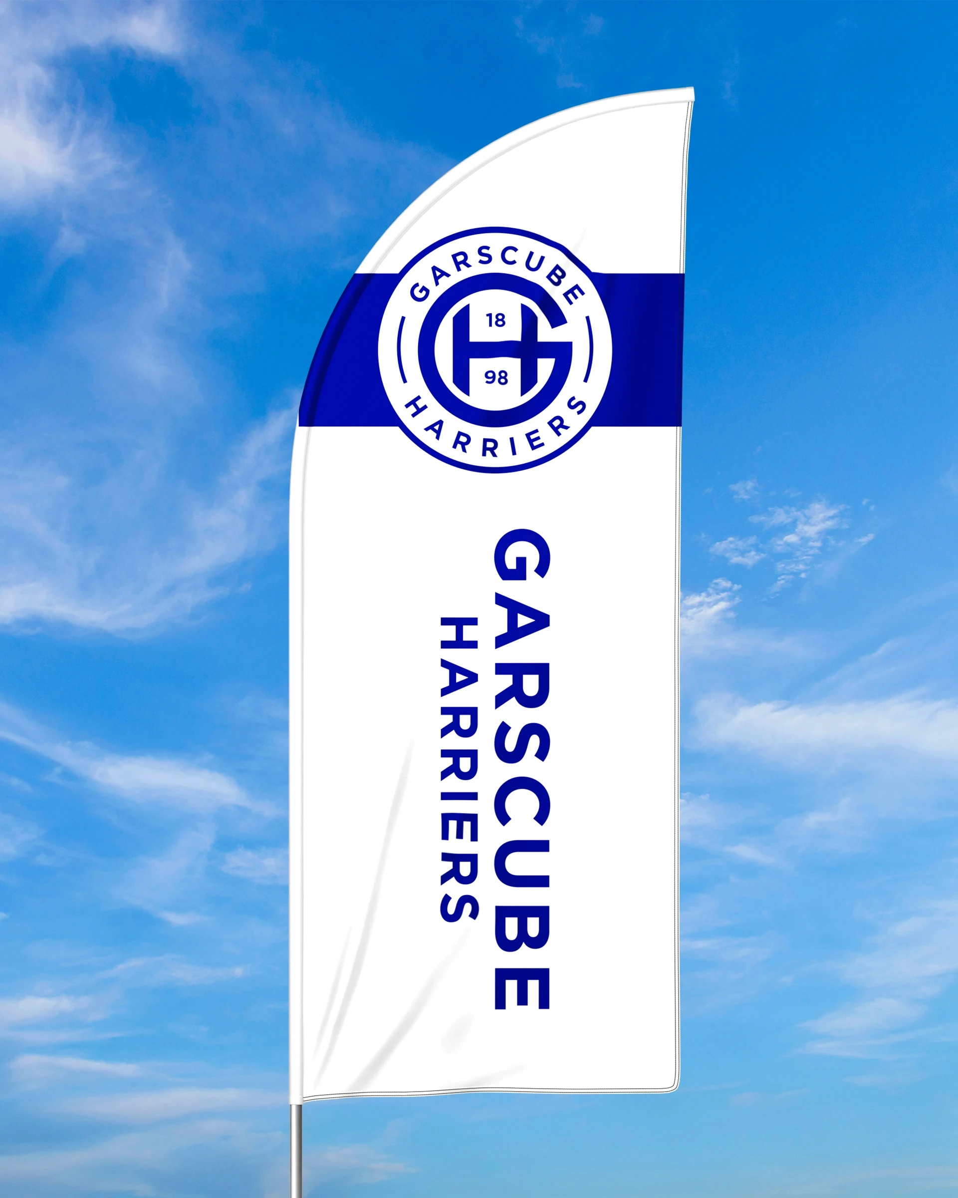 Garscube Harriers logo on flag