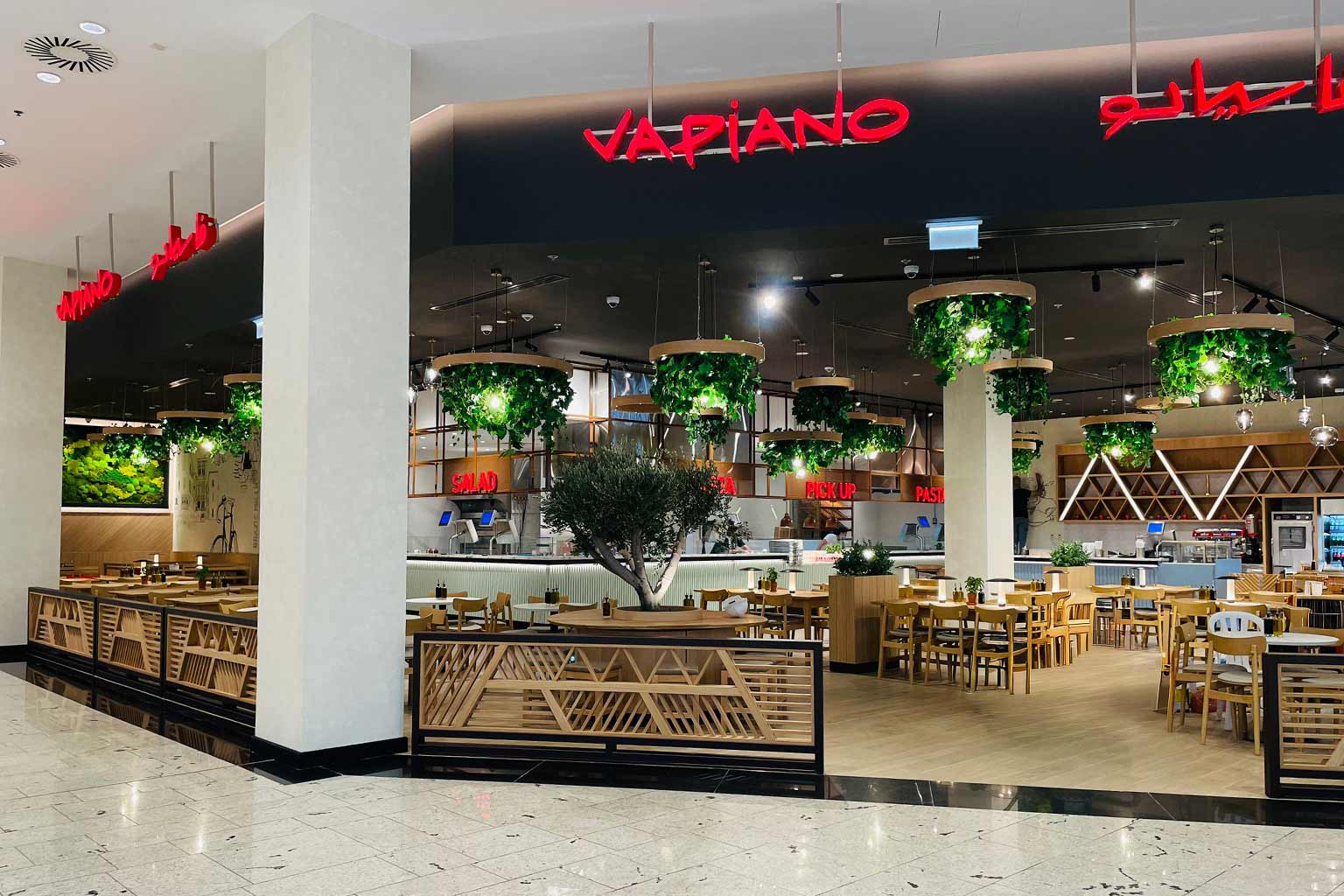 Interior of Vapiano Bahrain