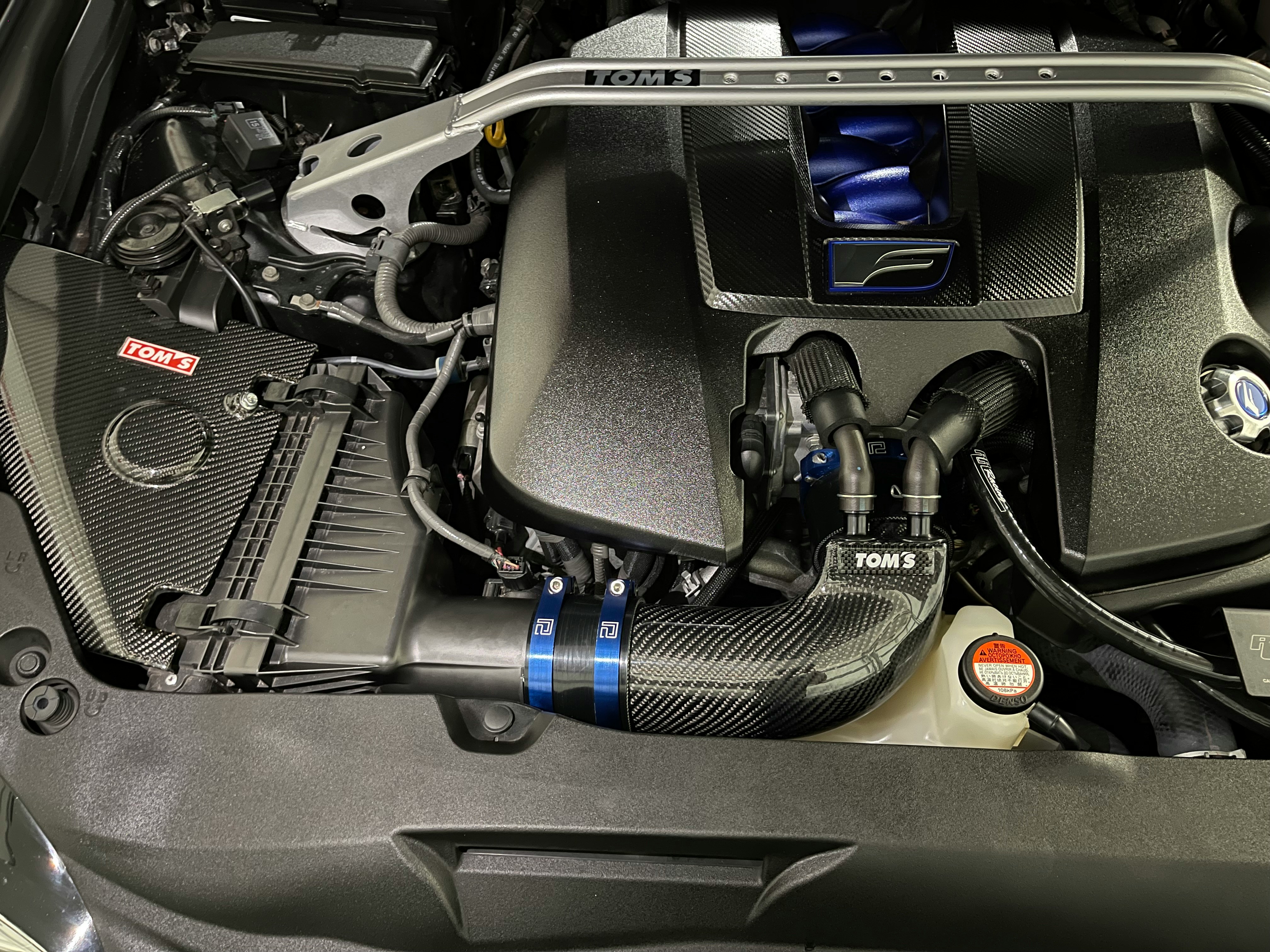 close-up of sports car engine bay