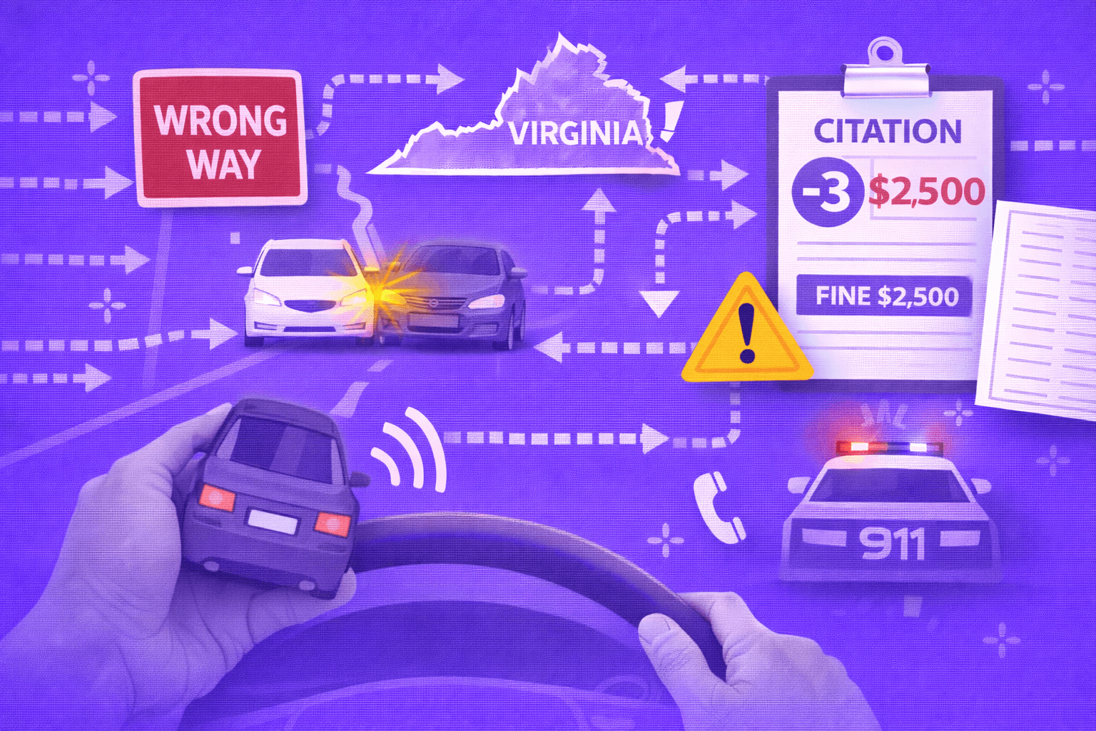 Virginia Wrong Way Driving: Penalties, Fines & What to Do Next