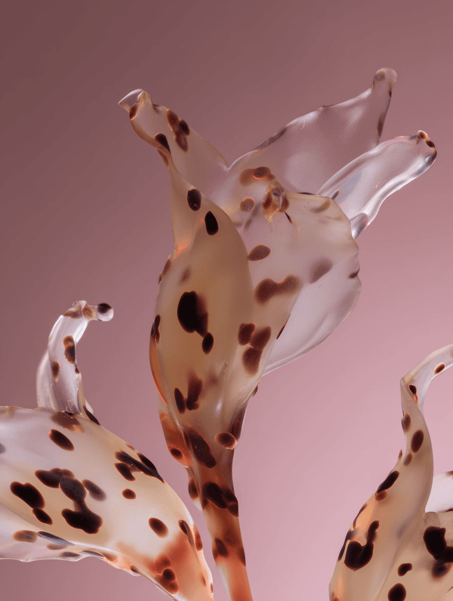 Photo studio close up shot of phone red lips shape