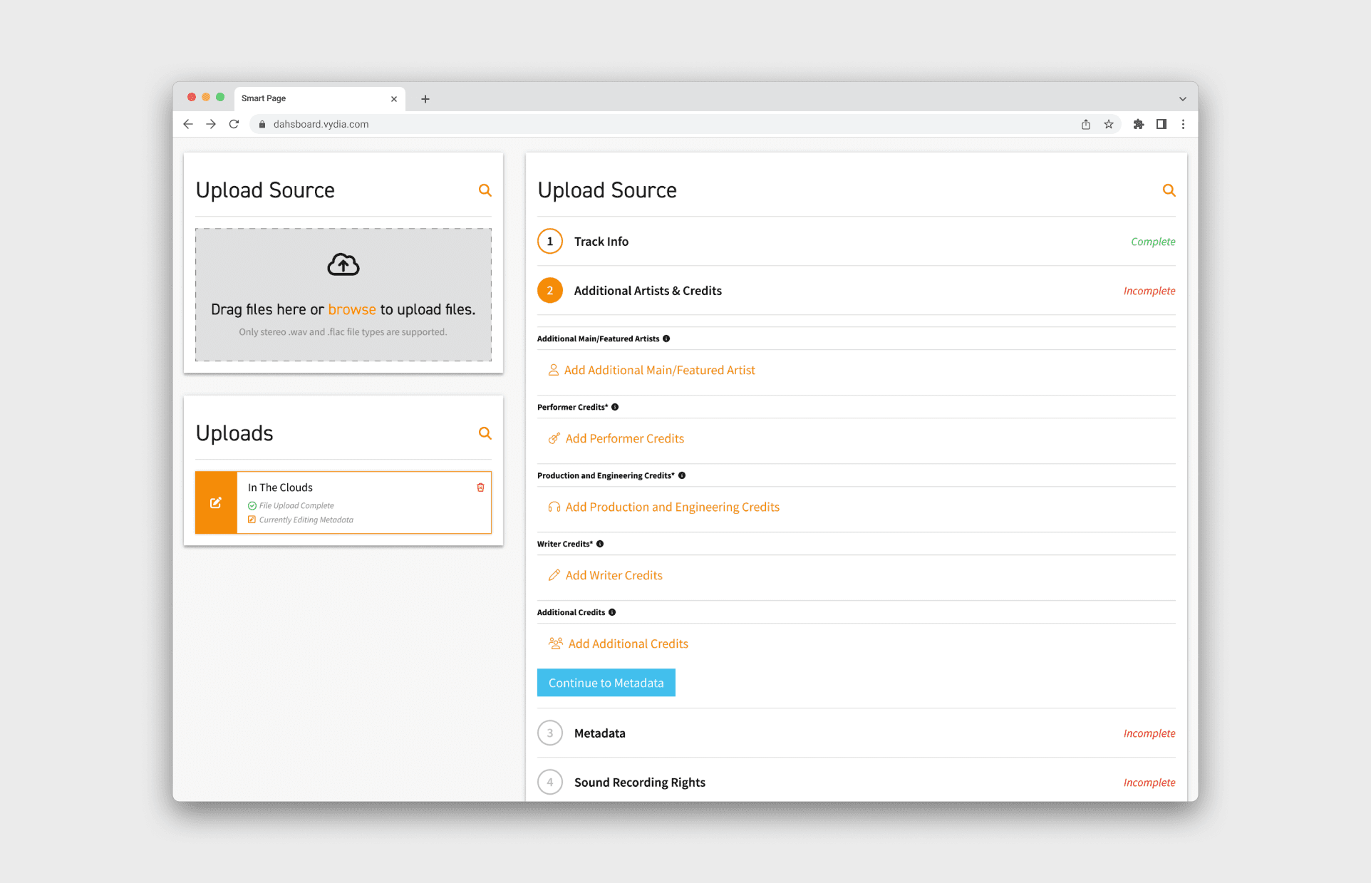 Artist & Credits on Screen