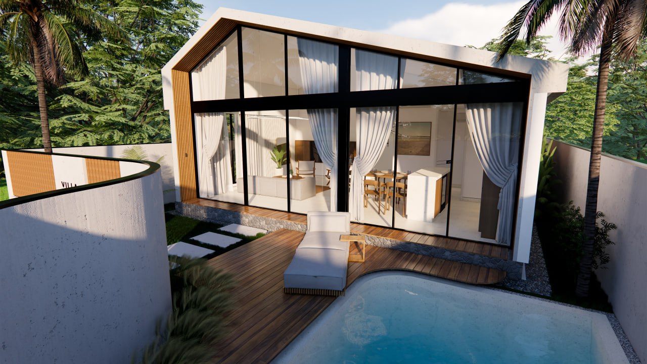 Сompleted 2-bedroom villa with a private garden and pool in Bukit, Pandawa