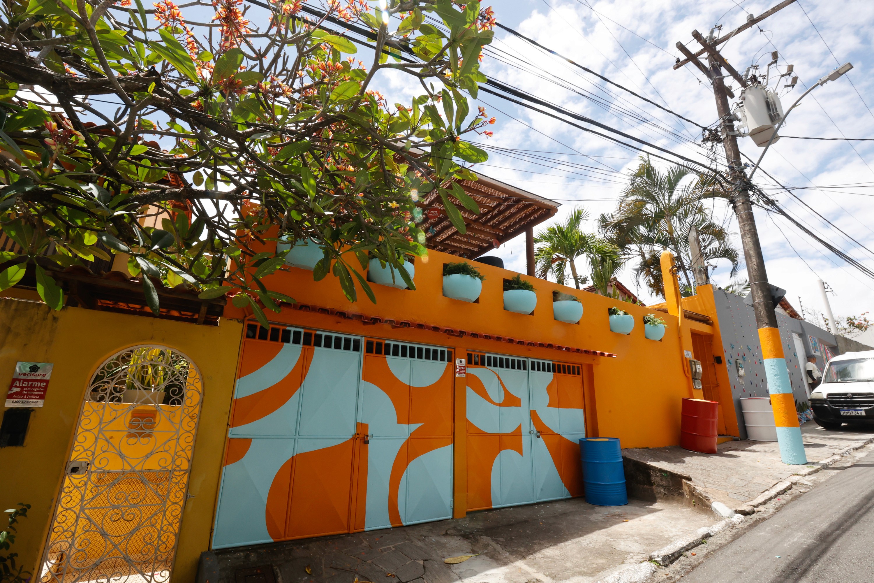 red blue and yellow hanging decor