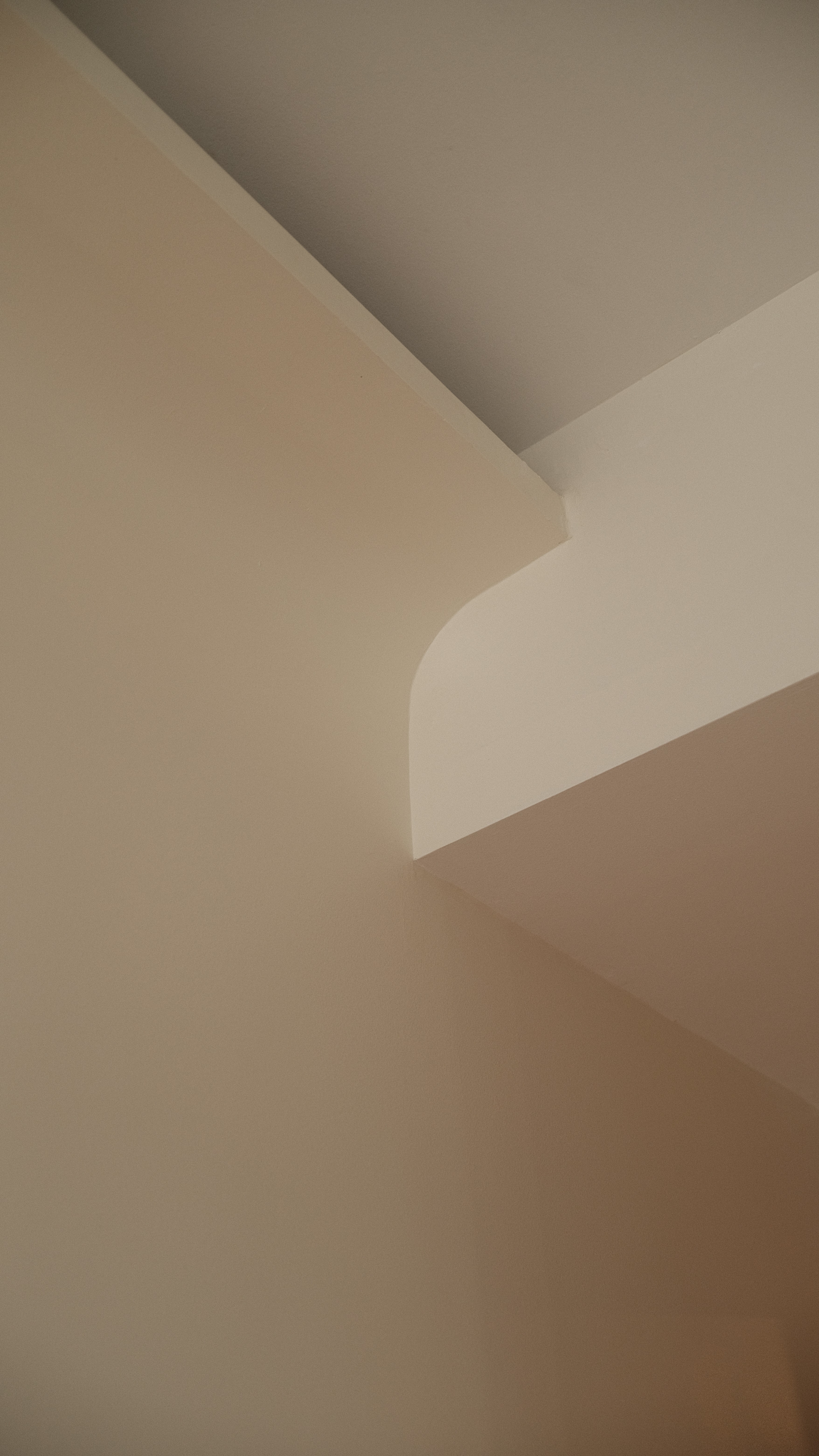 Curved ceiling detail with soft natural light, contemporary renovation by Persqft