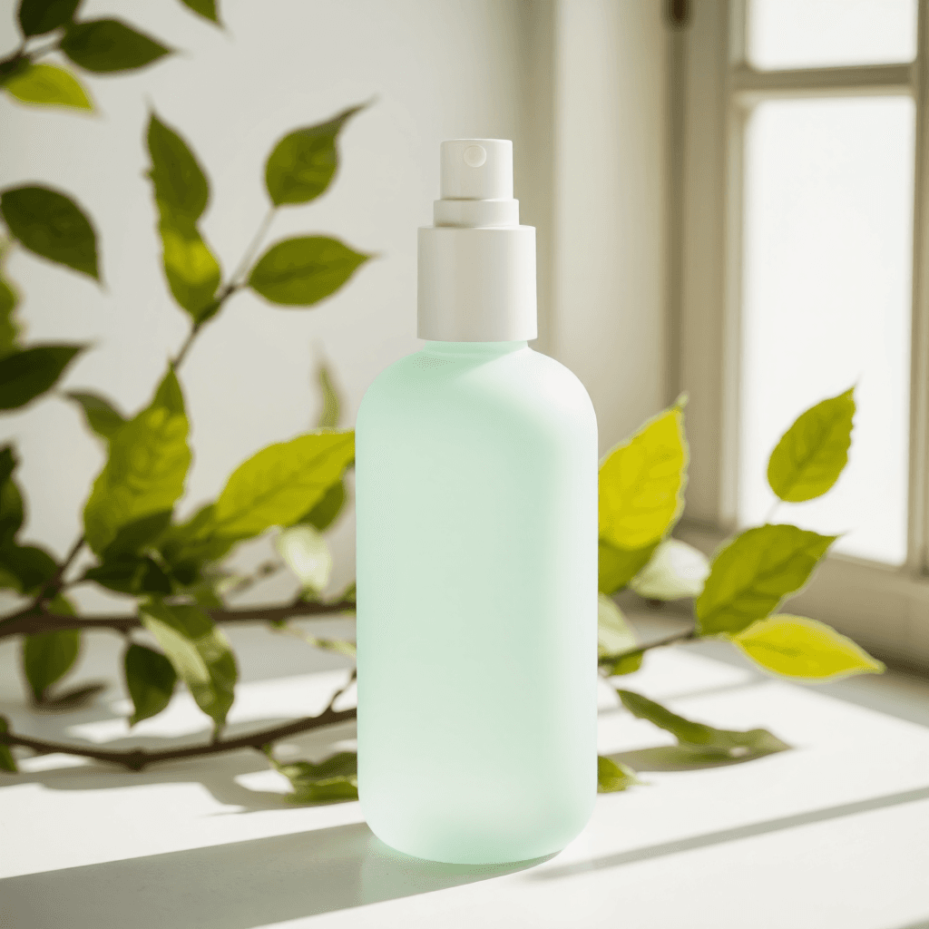product photography of a bottle of skincare toner