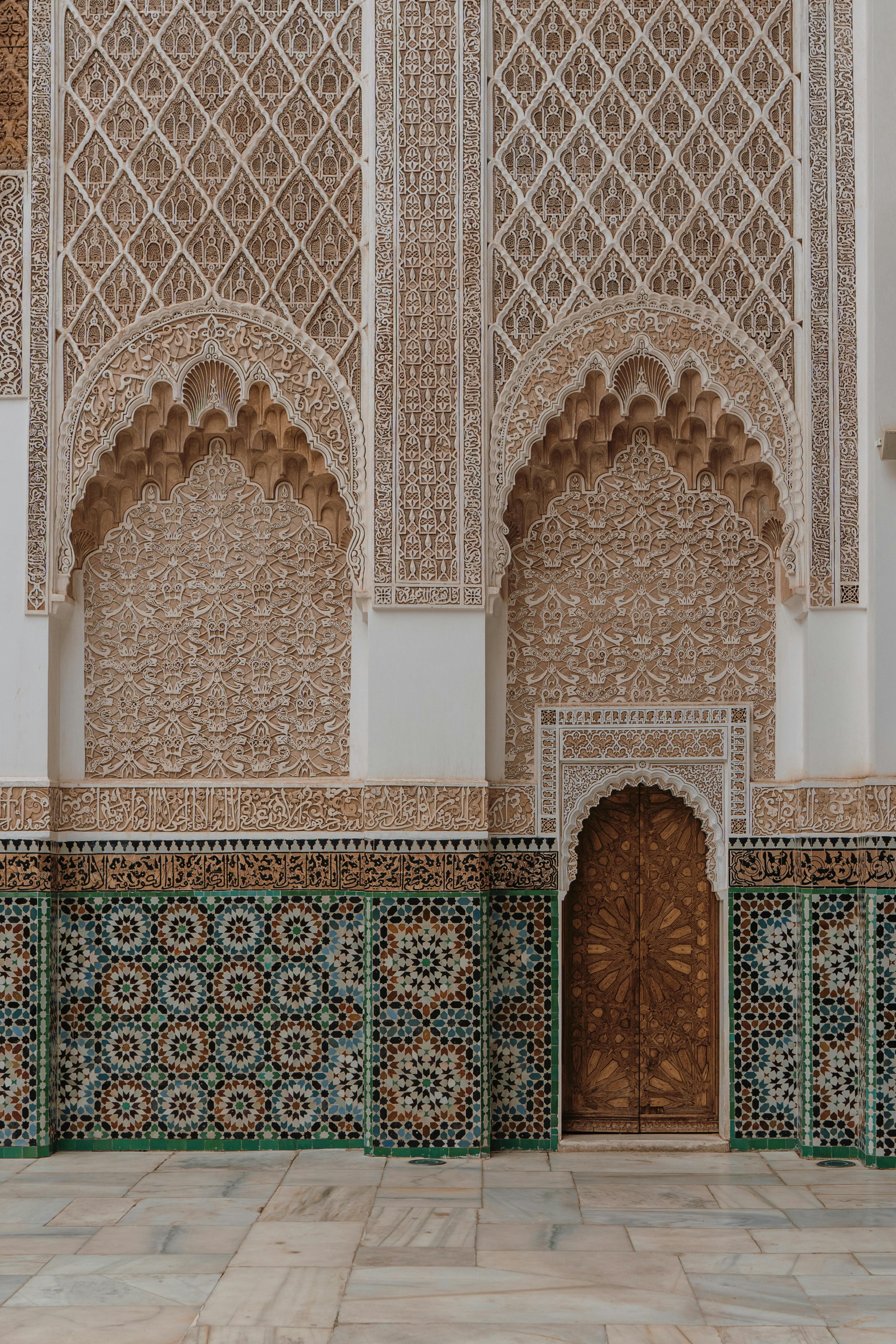 blue and white painted houses on the cliff