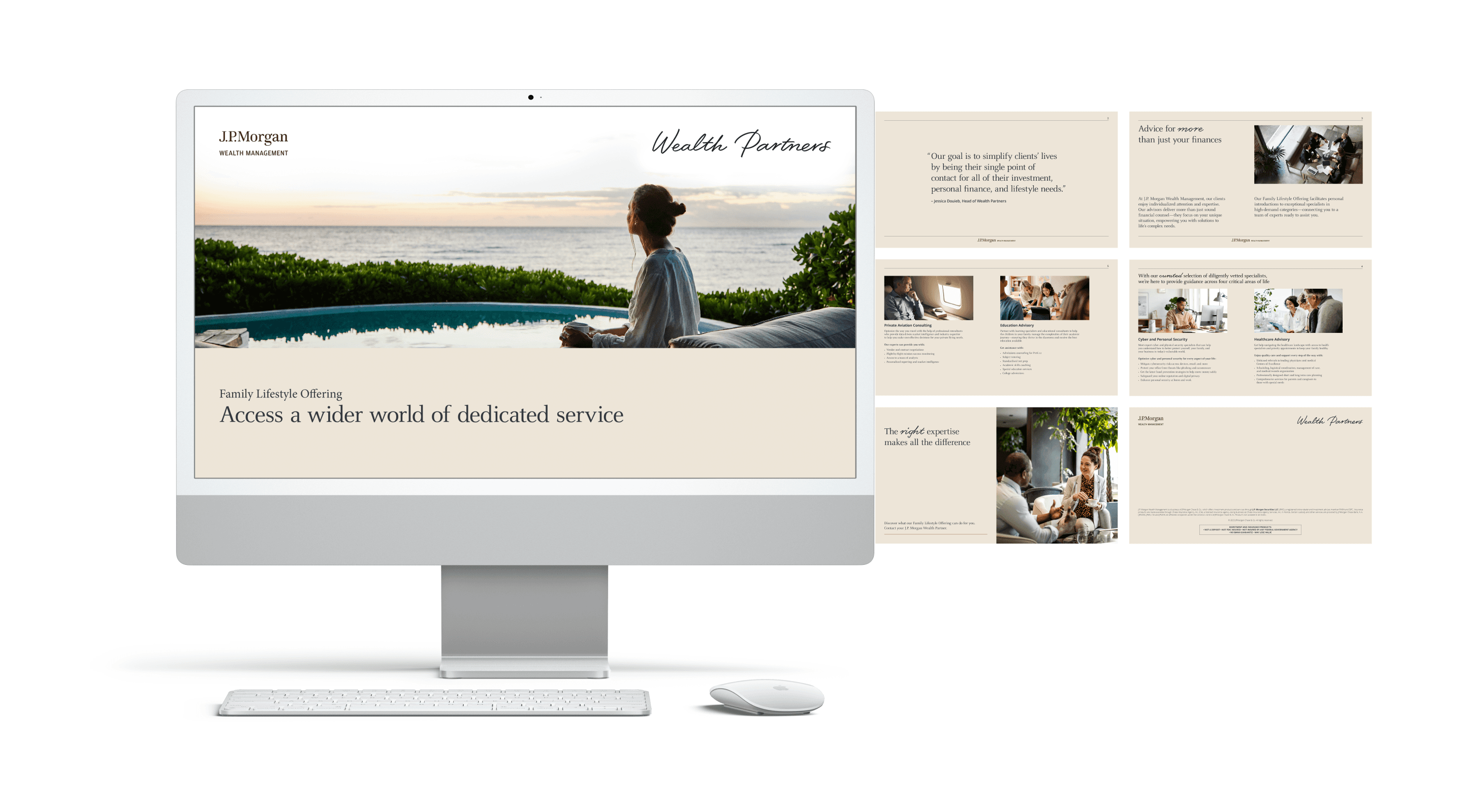Showcase of J.P.Morgan Wealth Management's Family Lifestyle Brochure. Digital Version