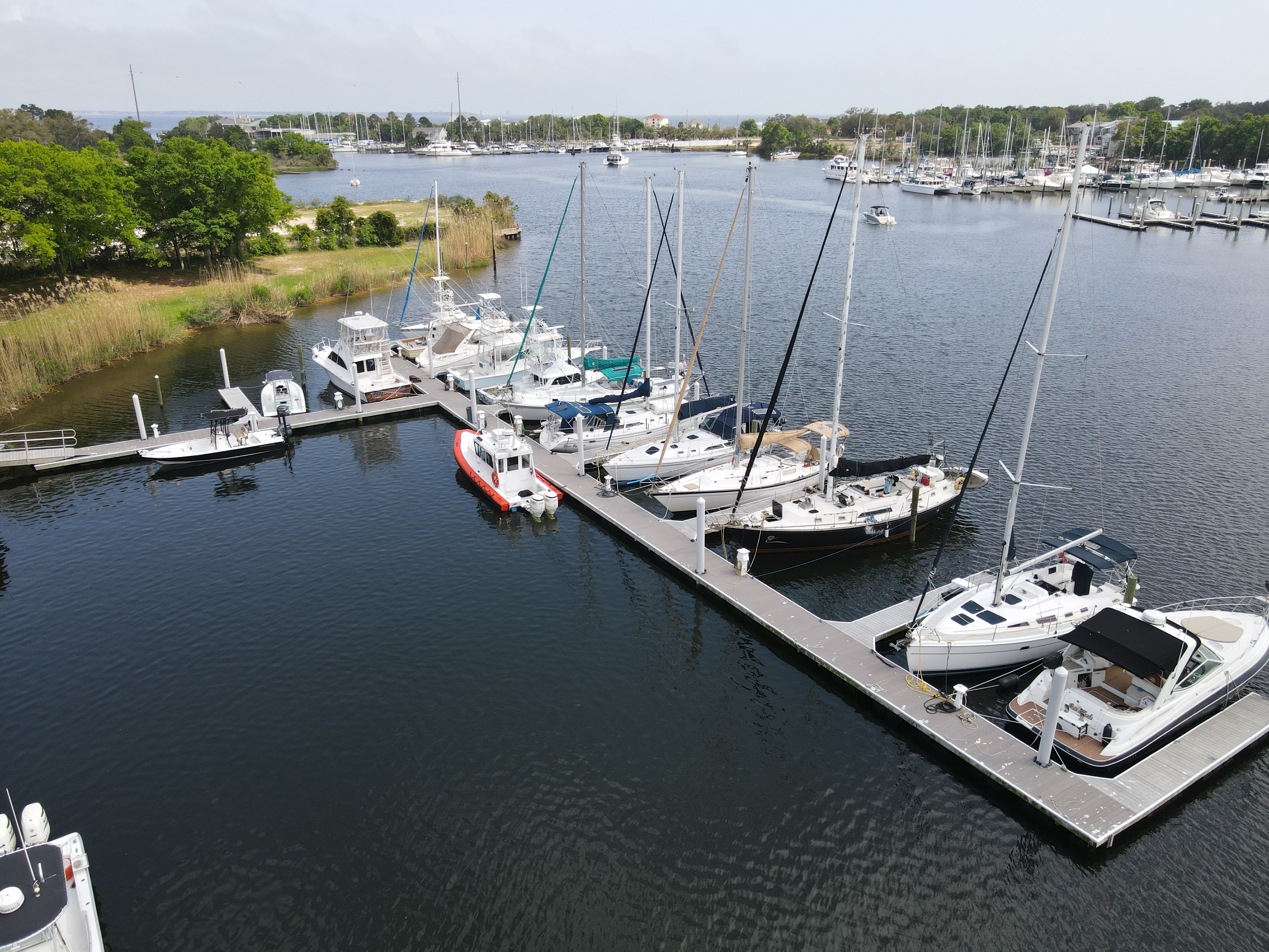 Amelia island marine with water in front