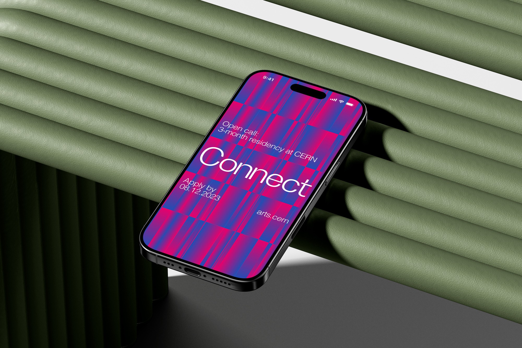 Website of artistic residence Connect Switzerland by Arts at CERN