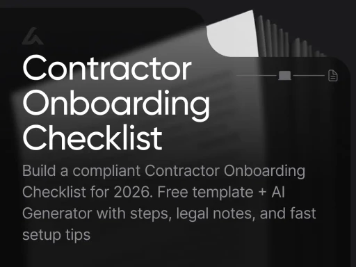 Contractor Onboarding Checklist