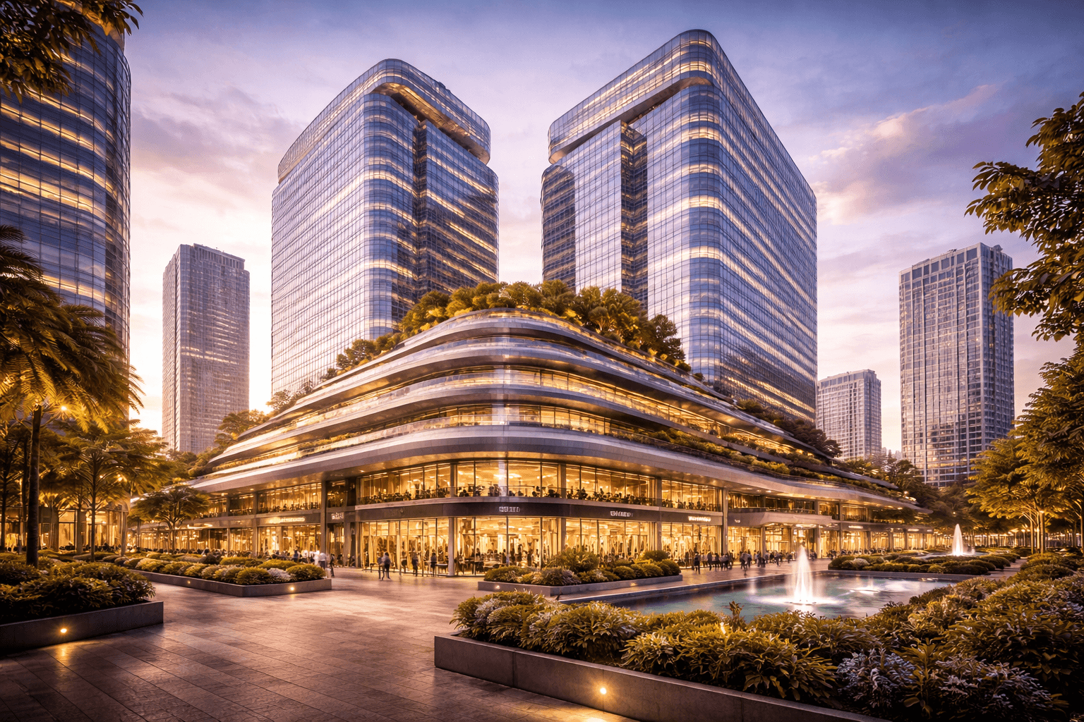 Contemporary commercial architecture by M3M in Sector 88B, Gurugram showcasing premium design and urban character.