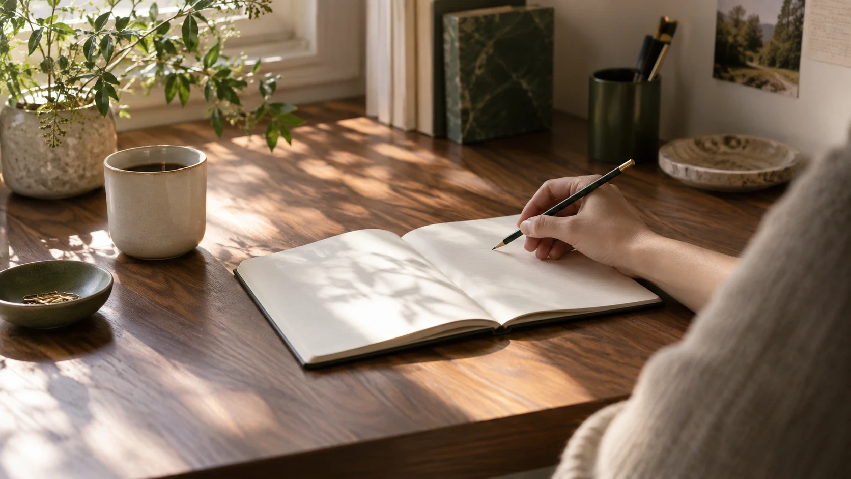 An observed everyday detail supporting A calmer desk, without more clutter