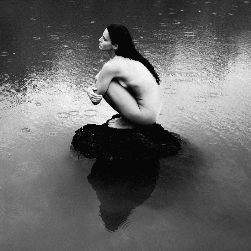 A black female model