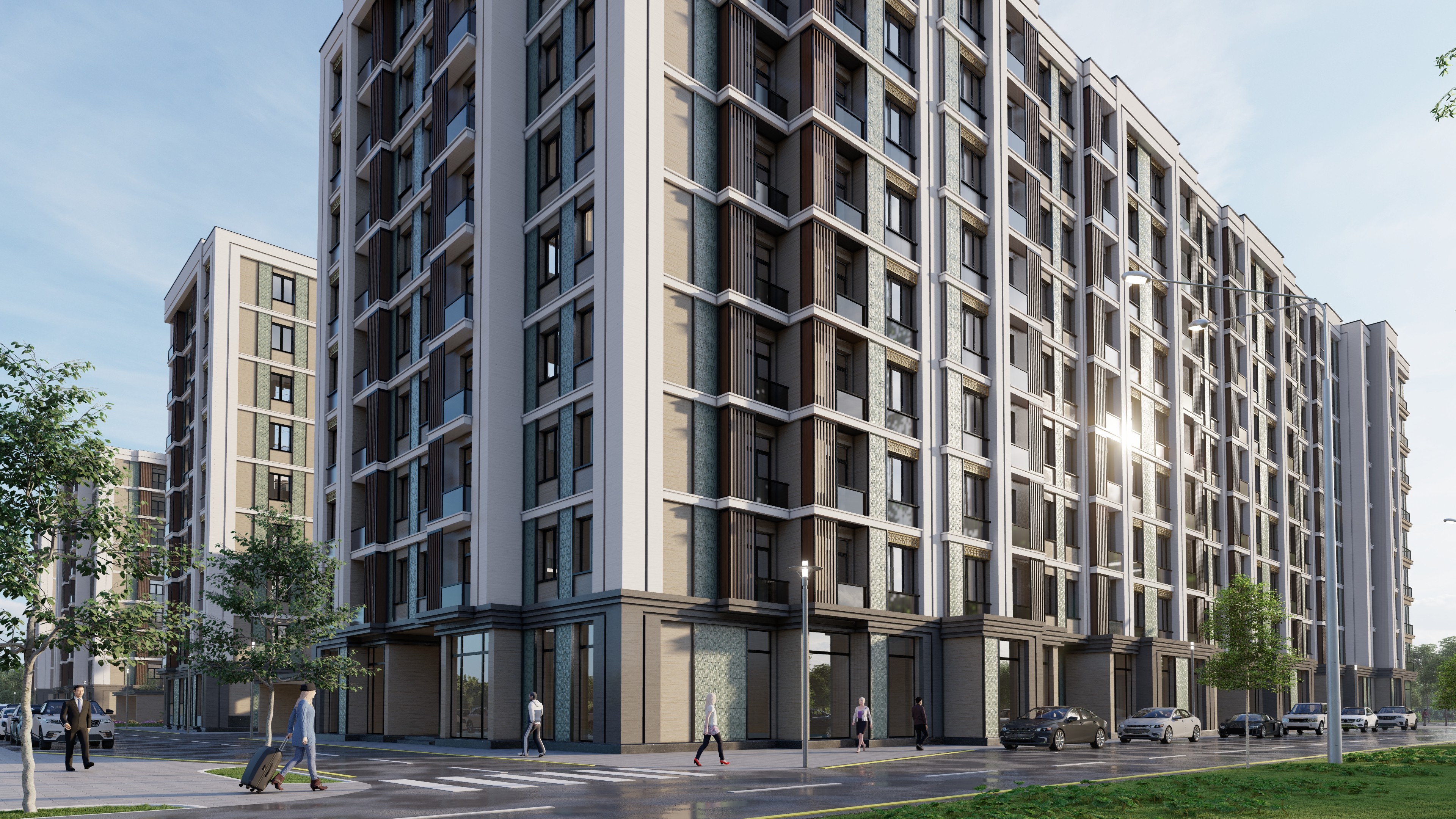 Архитектурный рендер жилого комплекса Chimgan Hills