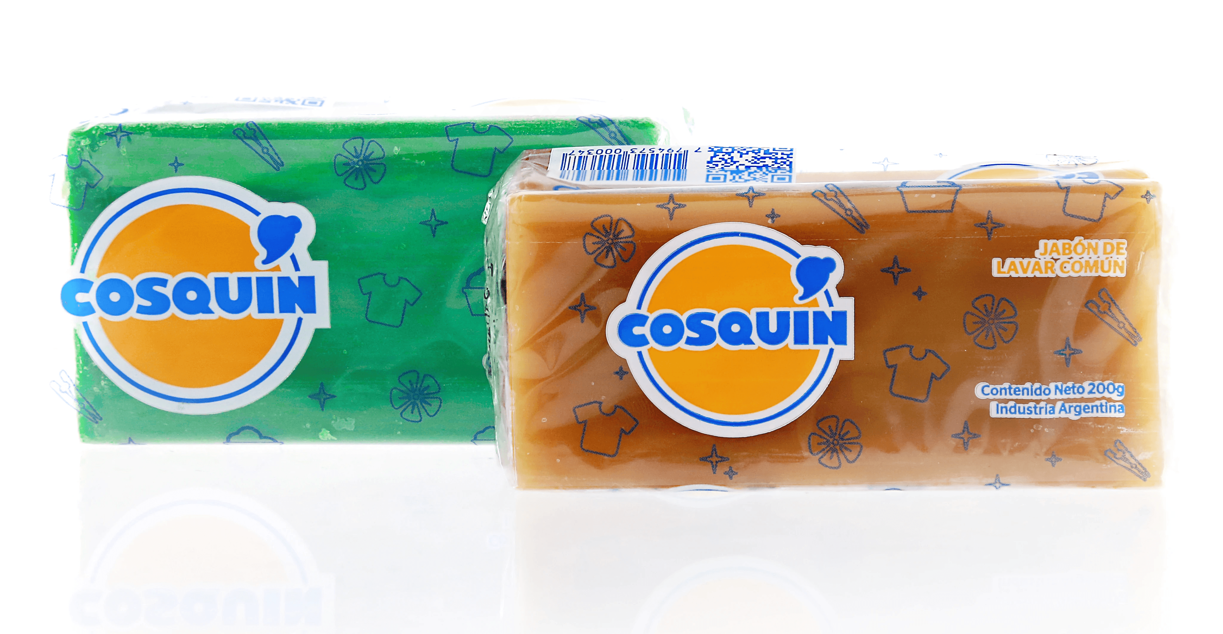 Variedades de jabones Cosquín con diferentes fragancias.