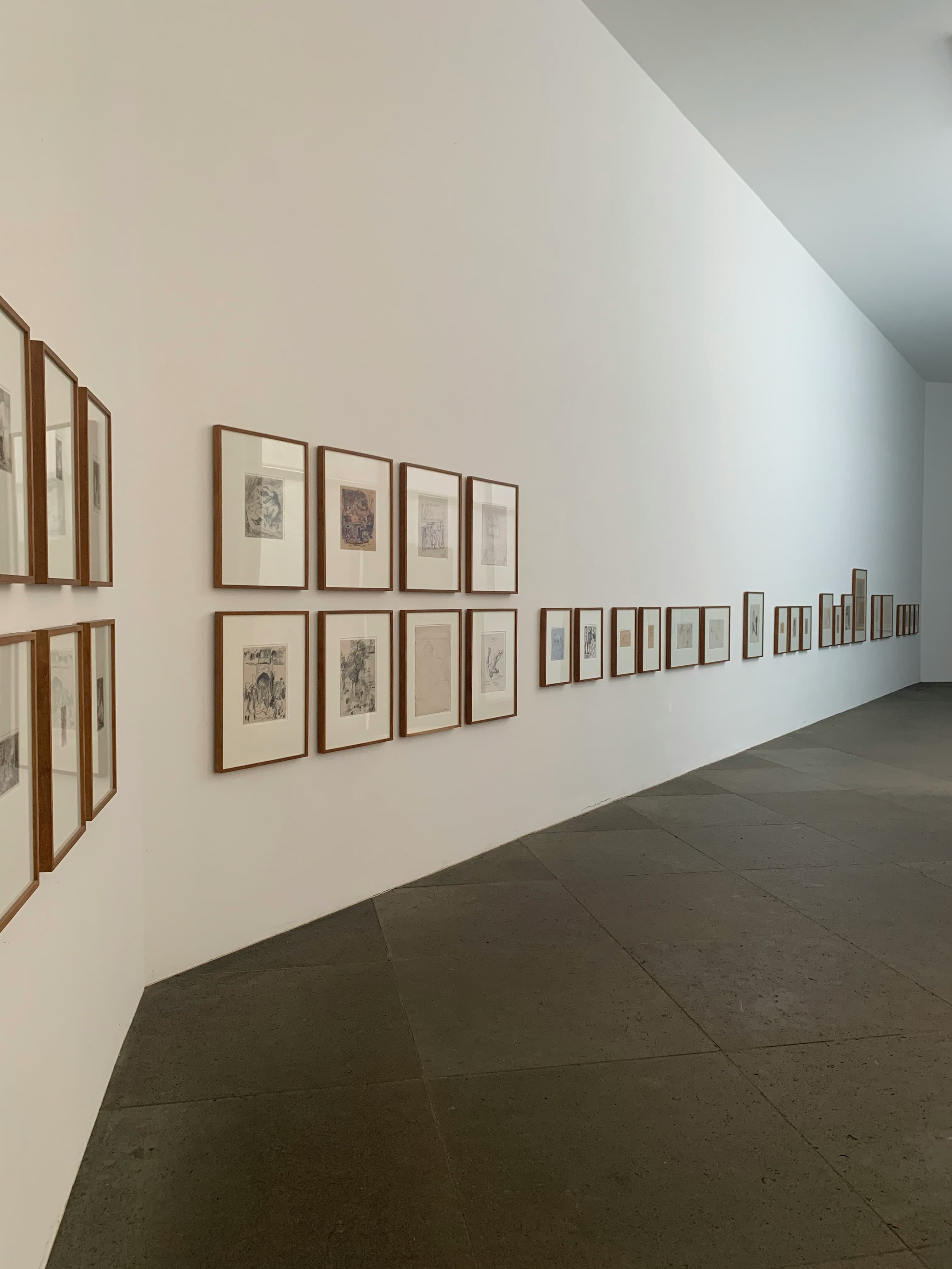 Interior of a minimal art gallery for Lume Studio