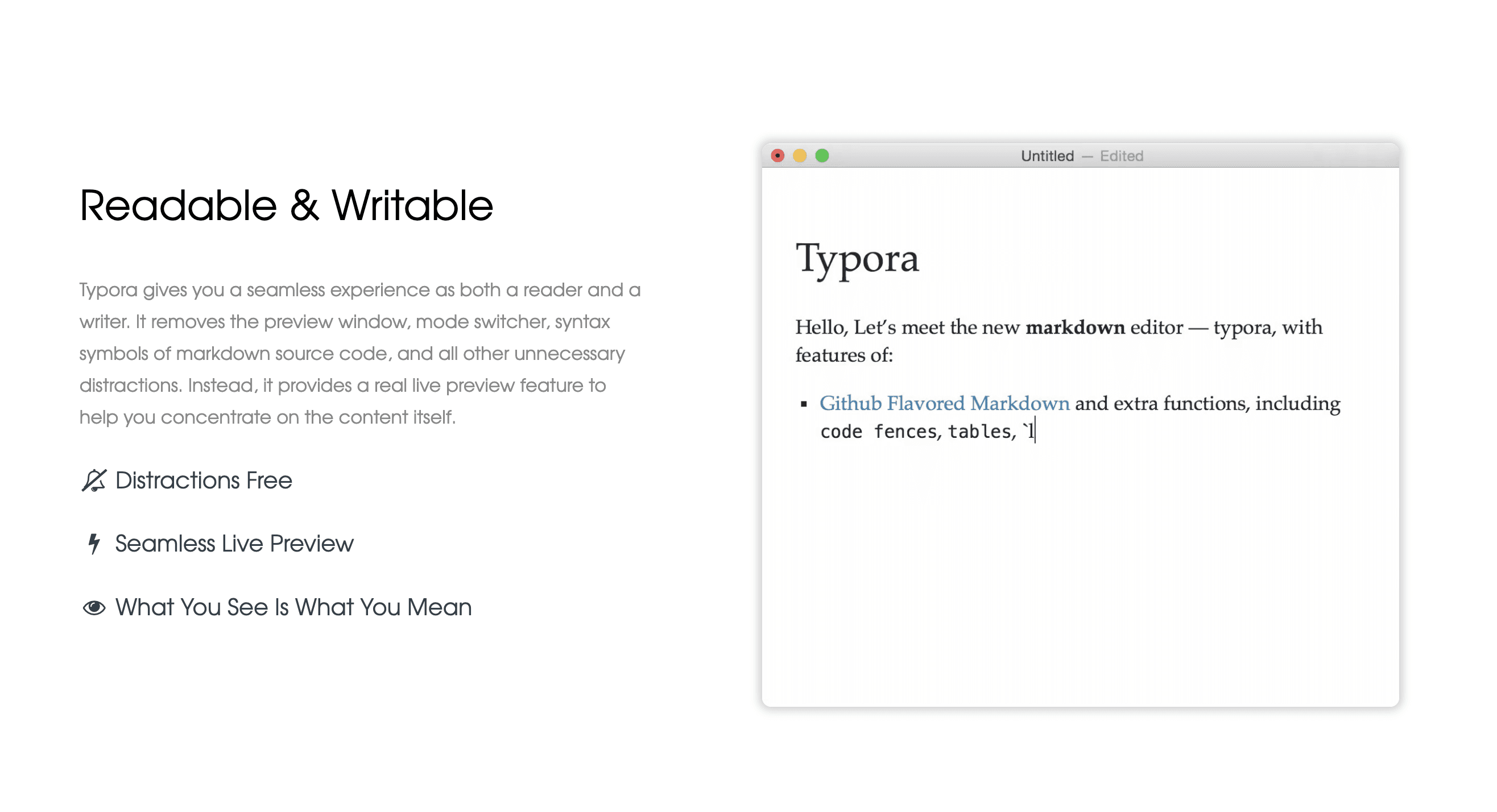 Typora Homepage Screenshot
