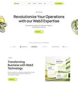 Spark Framer Website Template Homepage 