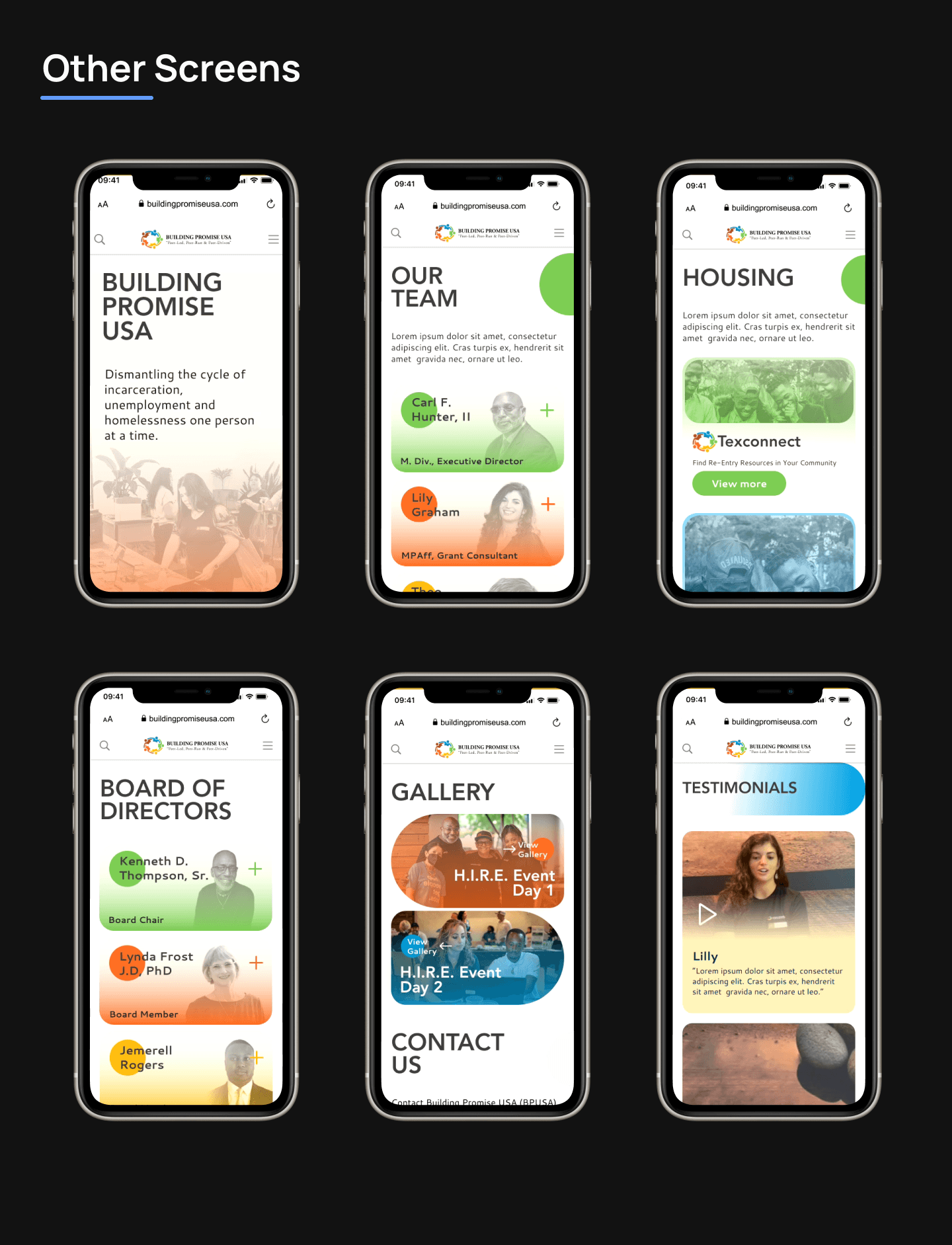 BPUSA Case Study Other Screens
