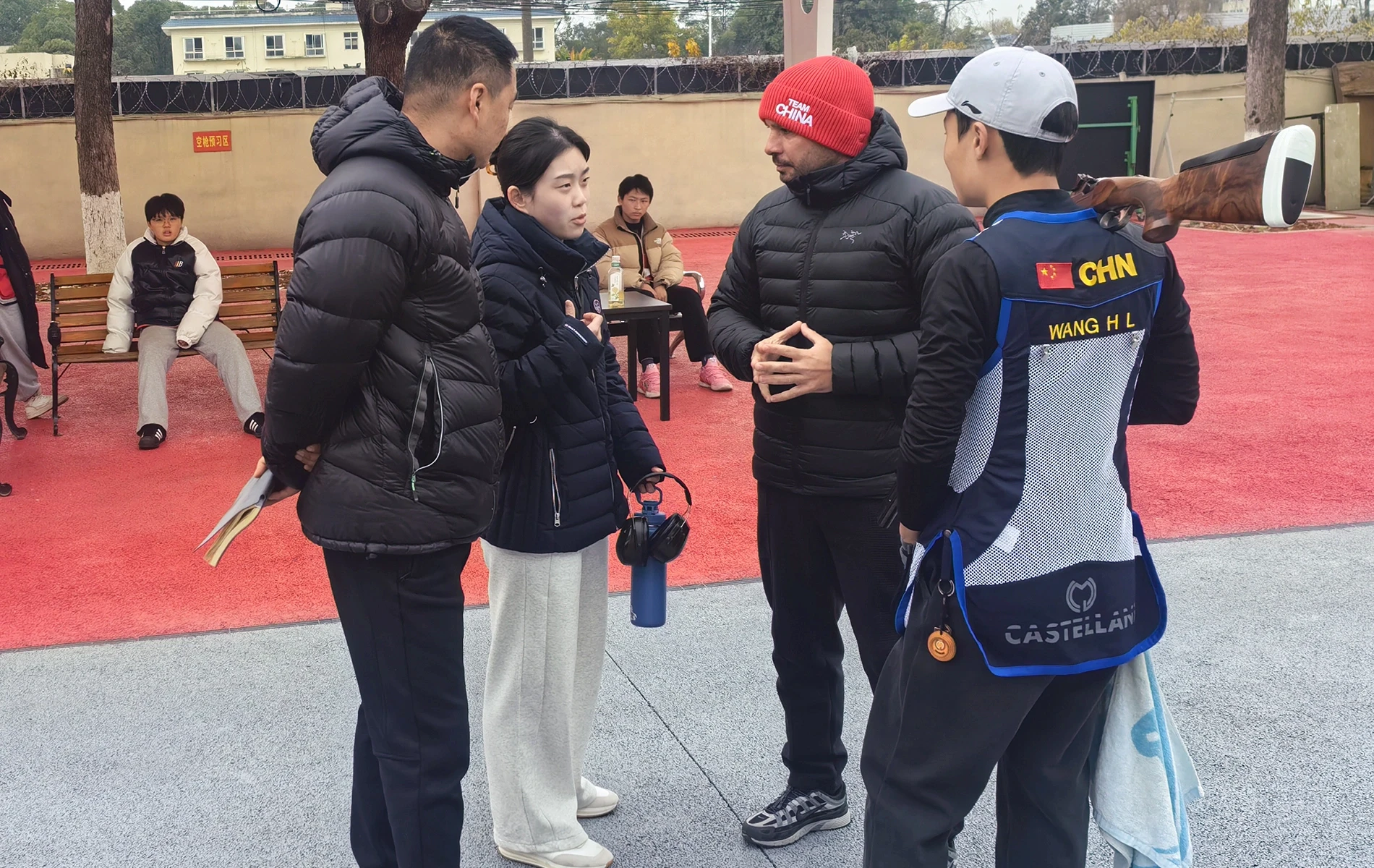 Meeting of coach and athlete
