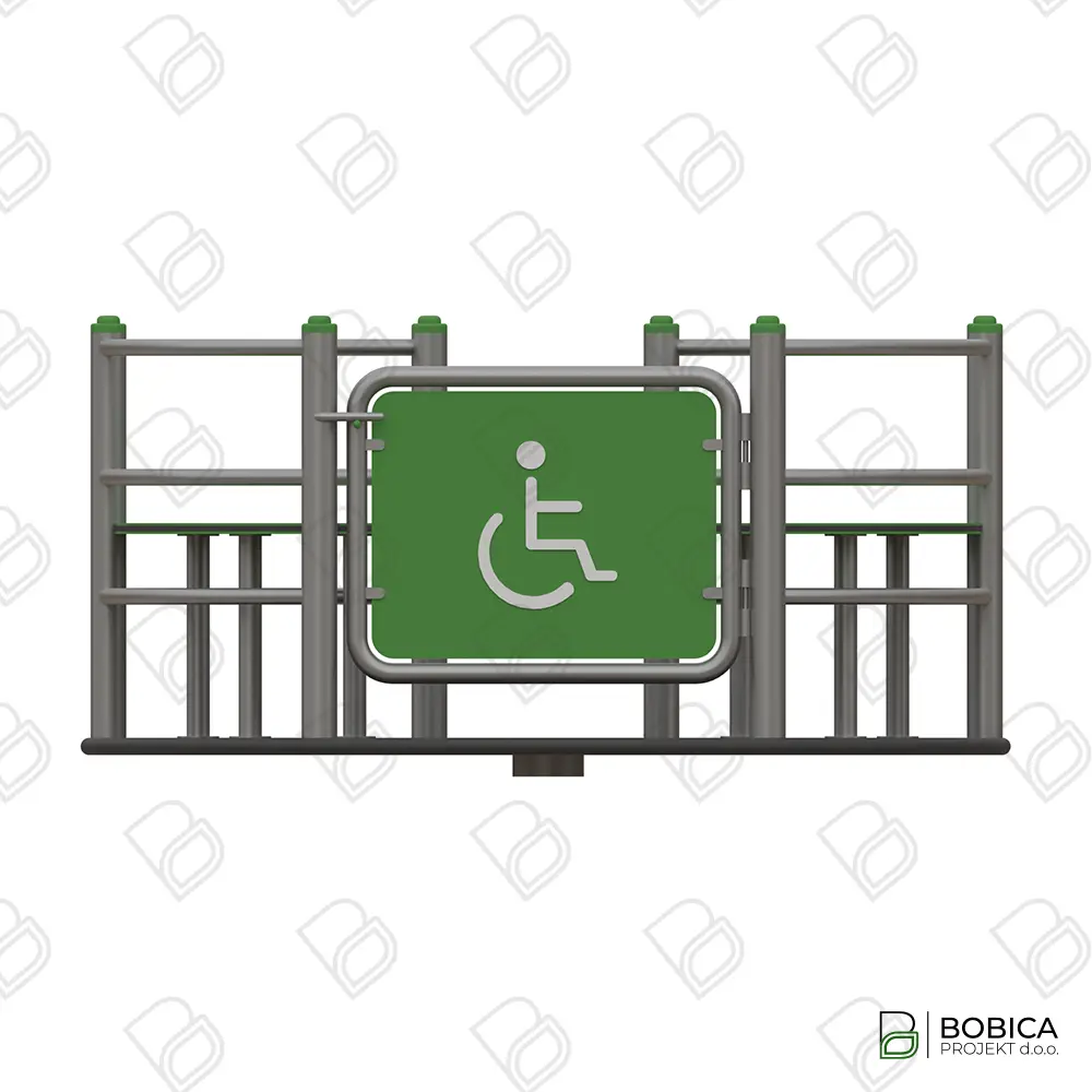Povišeni pristupačni vrtuljak s ogradom - "Wheel Access Spinner"