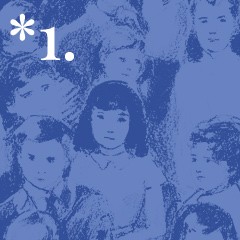 Portada de Niñez vulnerada en Chile: la crisis del cuidado alternativo residencial, estudio de IdeaPaís, mostrando un número 1 de color blanco sobre un fondo celeste y azul que muestra una ilustración de rostros de niños.