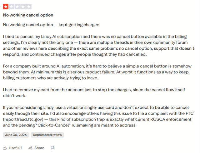 lindy trustpilot review