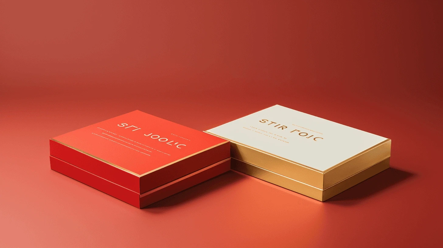 image of business cards on a red background