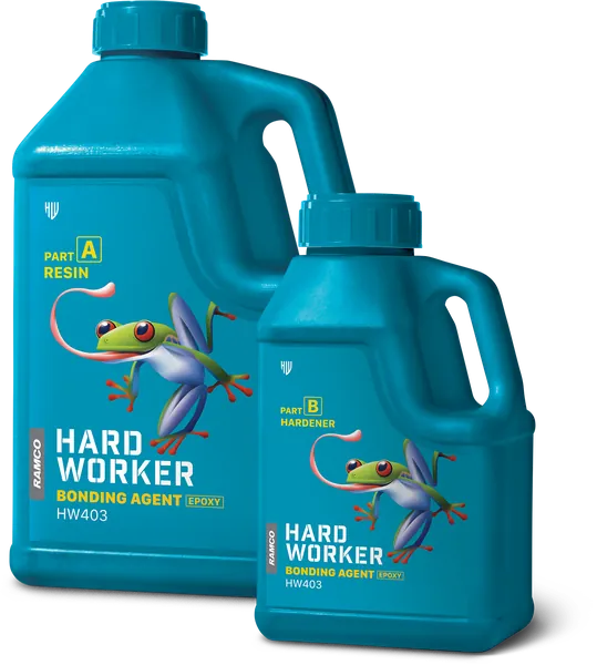 Hard Worker Bonding Agent Epoxy for bonding concrete joints and for bonding application in concrete repairs.