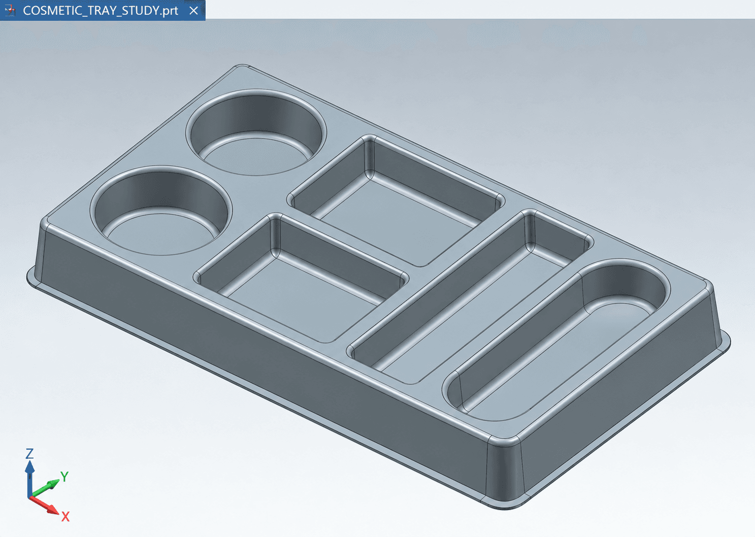 Cosmetic molded fiber tray