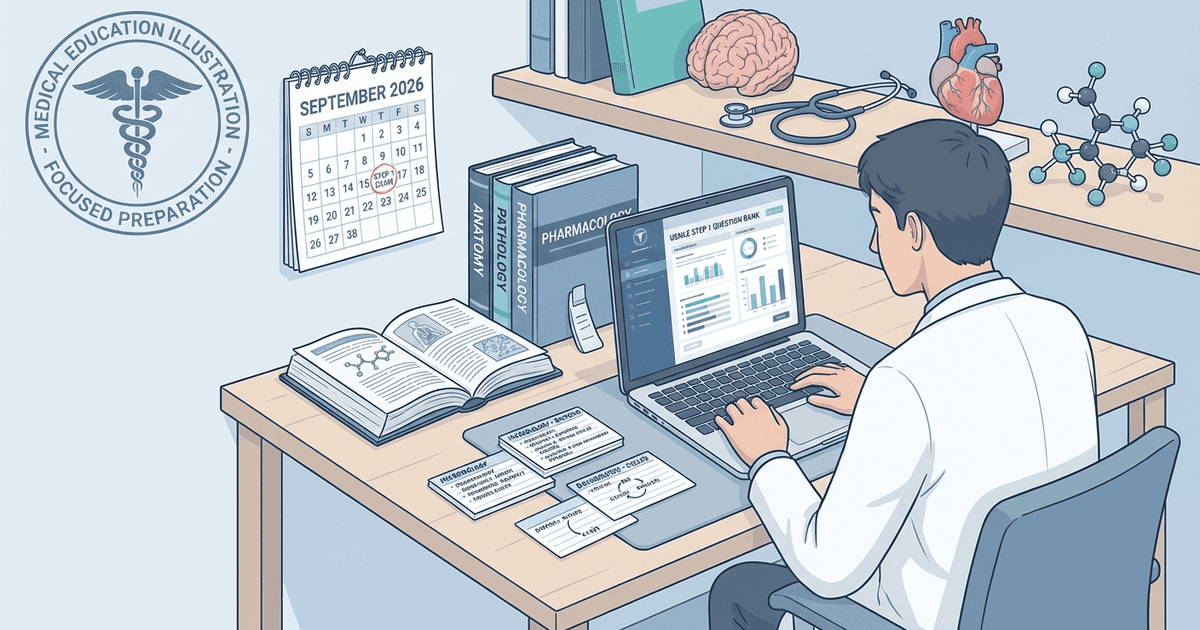 Cover: How to Study for USMLE Step 1 in 2026: Complete Strategy, Schedule & High-Yield Topics