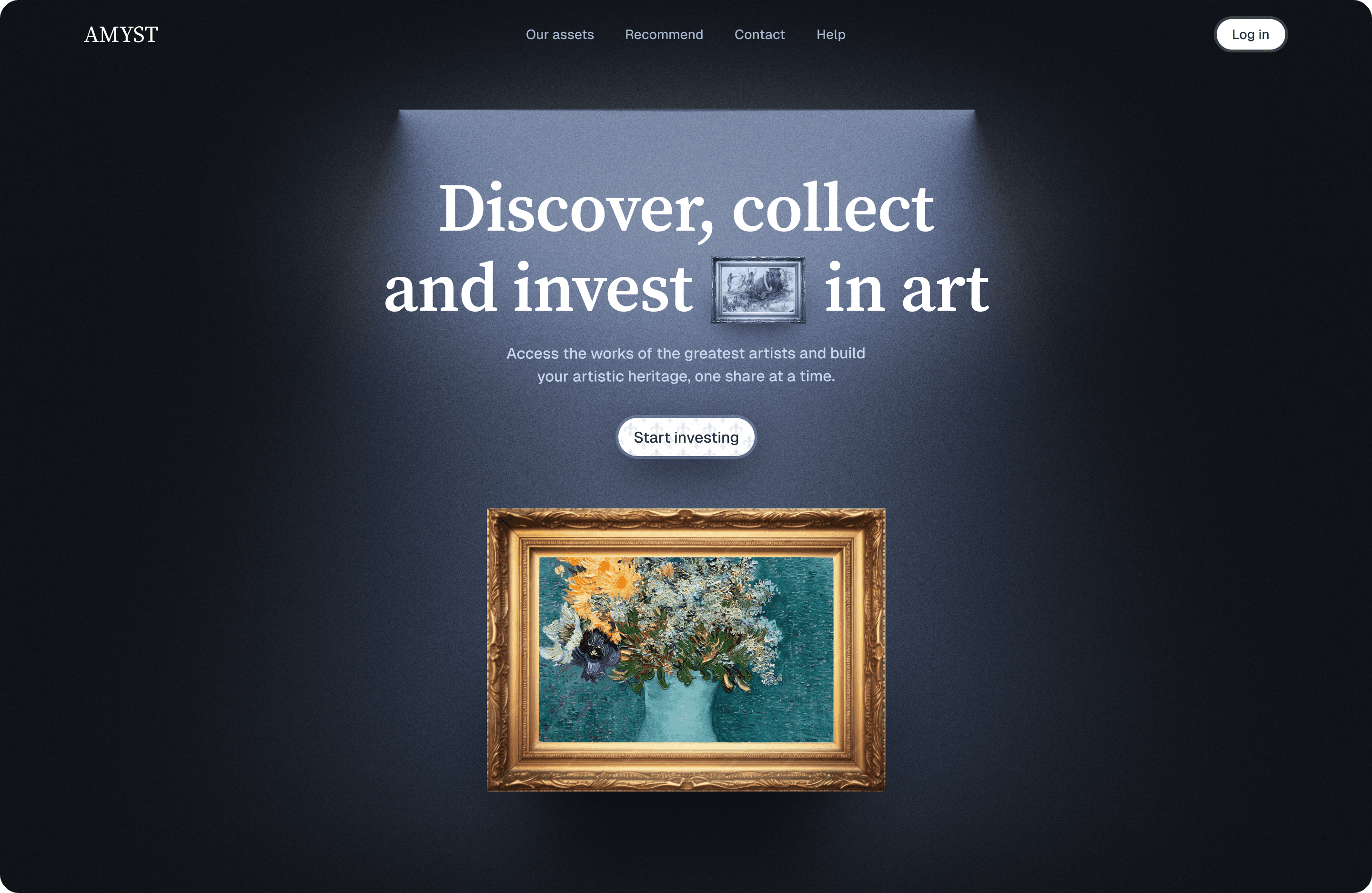 Amyst Hero Section Design