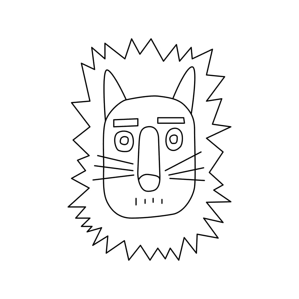 Vibrant Fuzzy Lion Mask #0xHp6