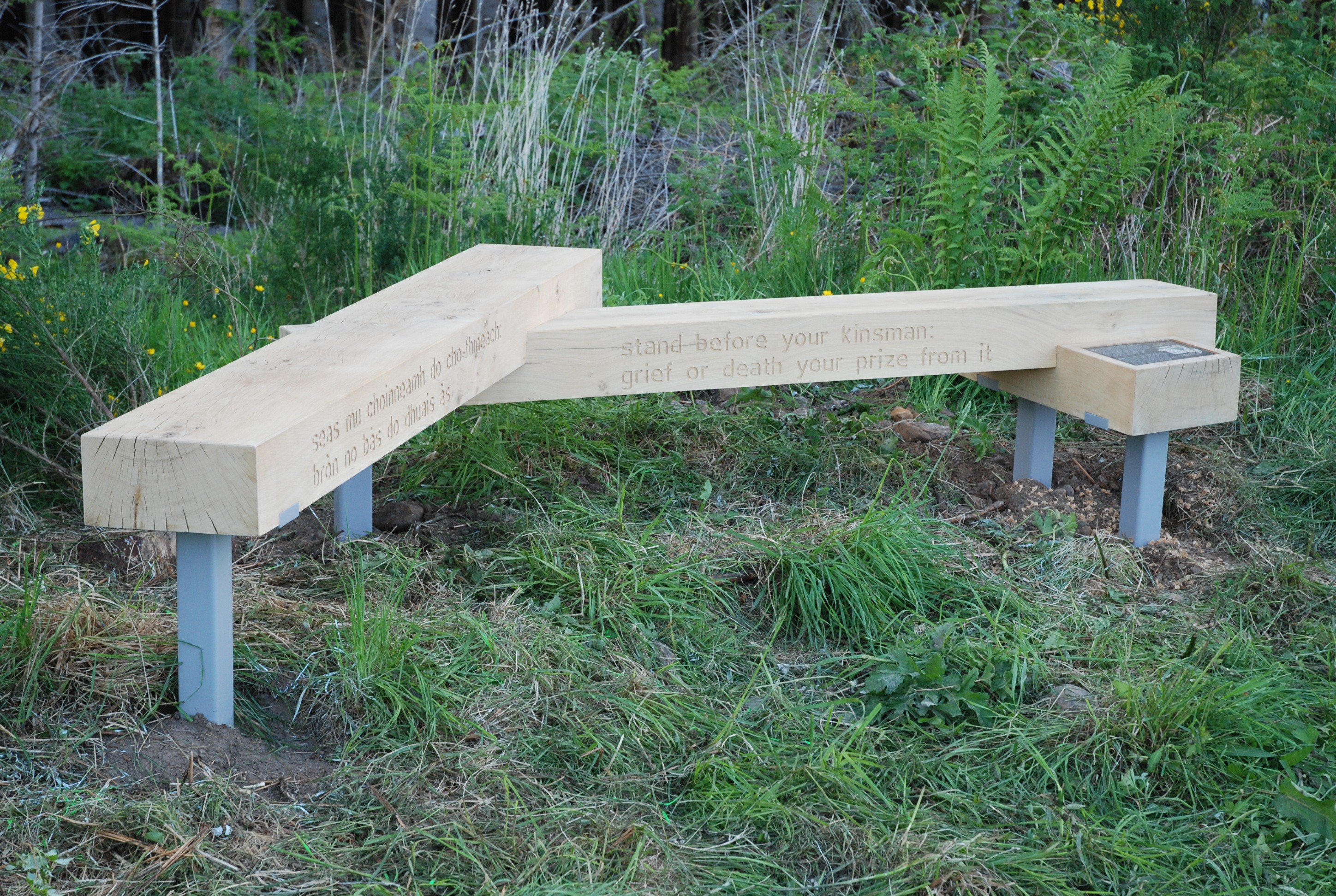 Outdoor furniture bench interpretation