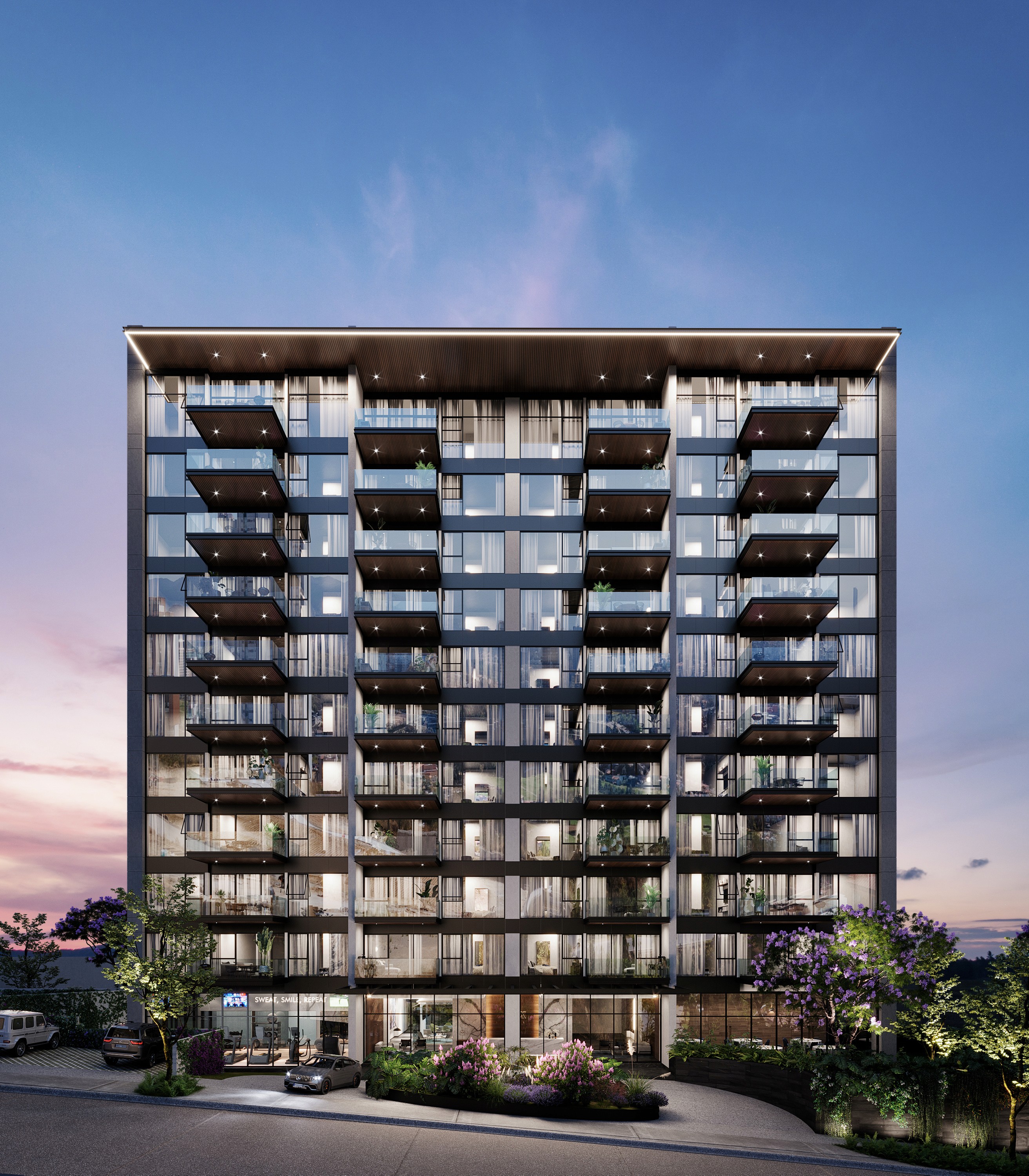 Contemporary wooden architecture featuring natural cedar cladding and floor-to-ceiling glazing