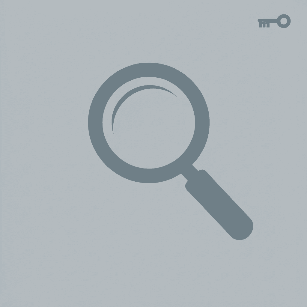 Magnifying glass icon representing deep search for hidden poetry scholarship opportunities