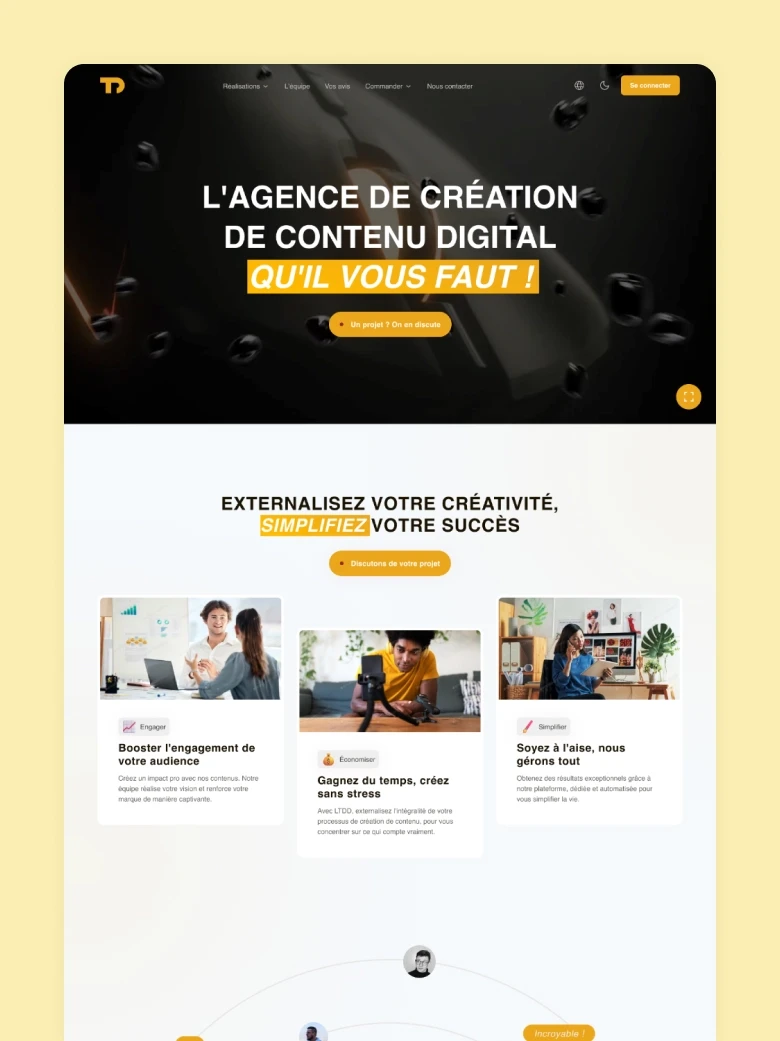 Aperçu du site internet La Taverne du Design, une agence de communication