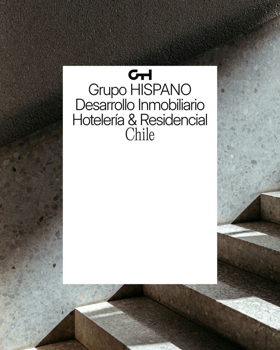 Text layout design in a white paper against a photo of an architectural space.