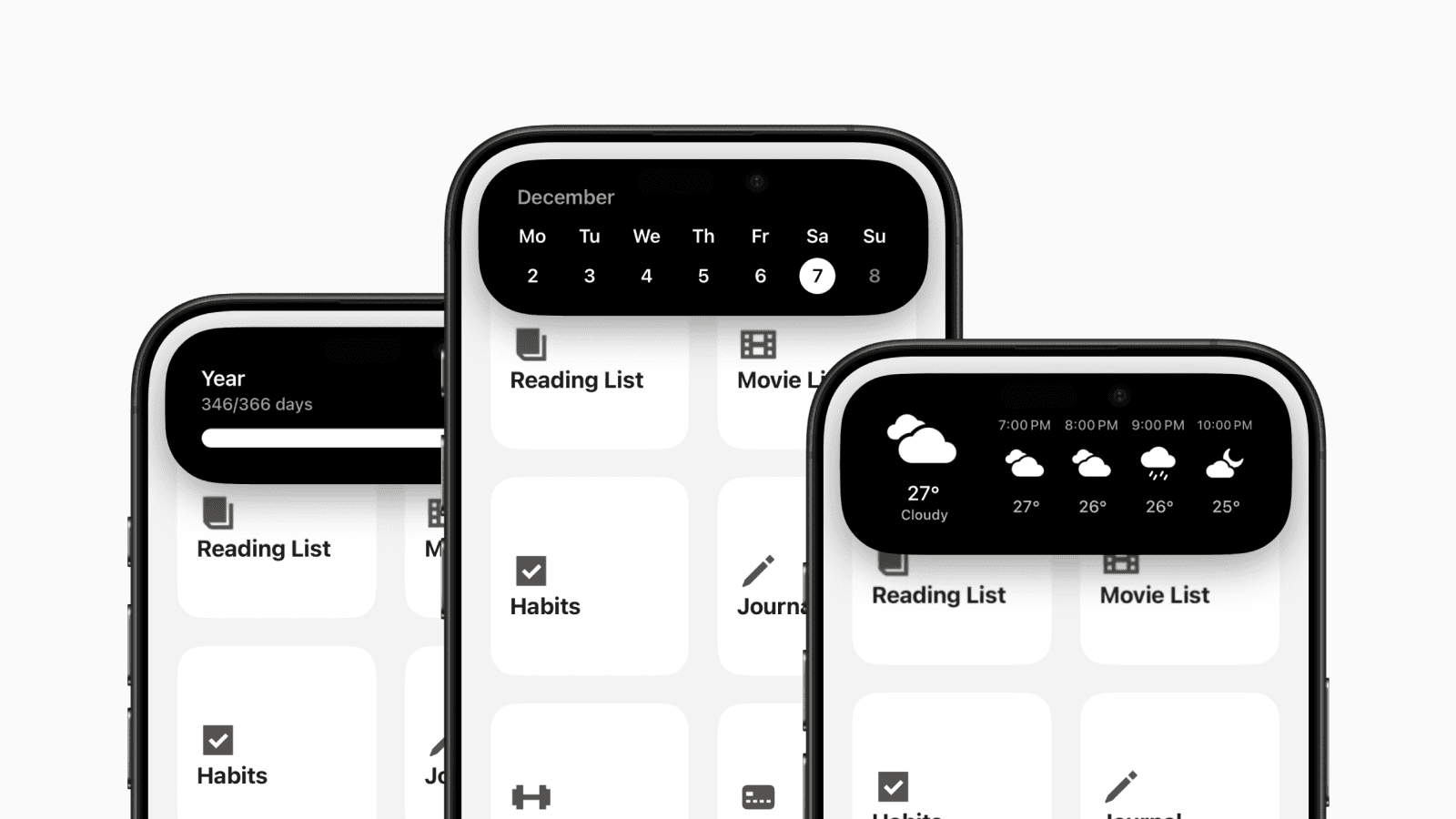 Dynamic Island widget on iPhones