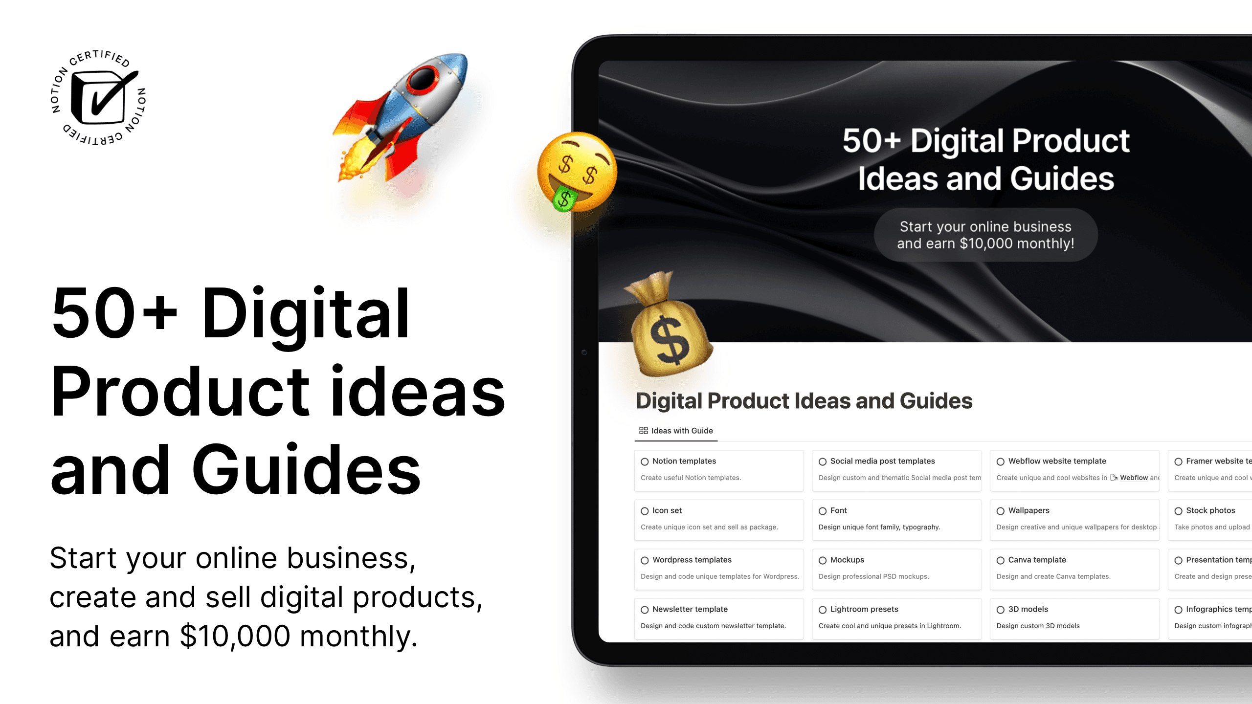 50+ Digital Product Ideas and Guides